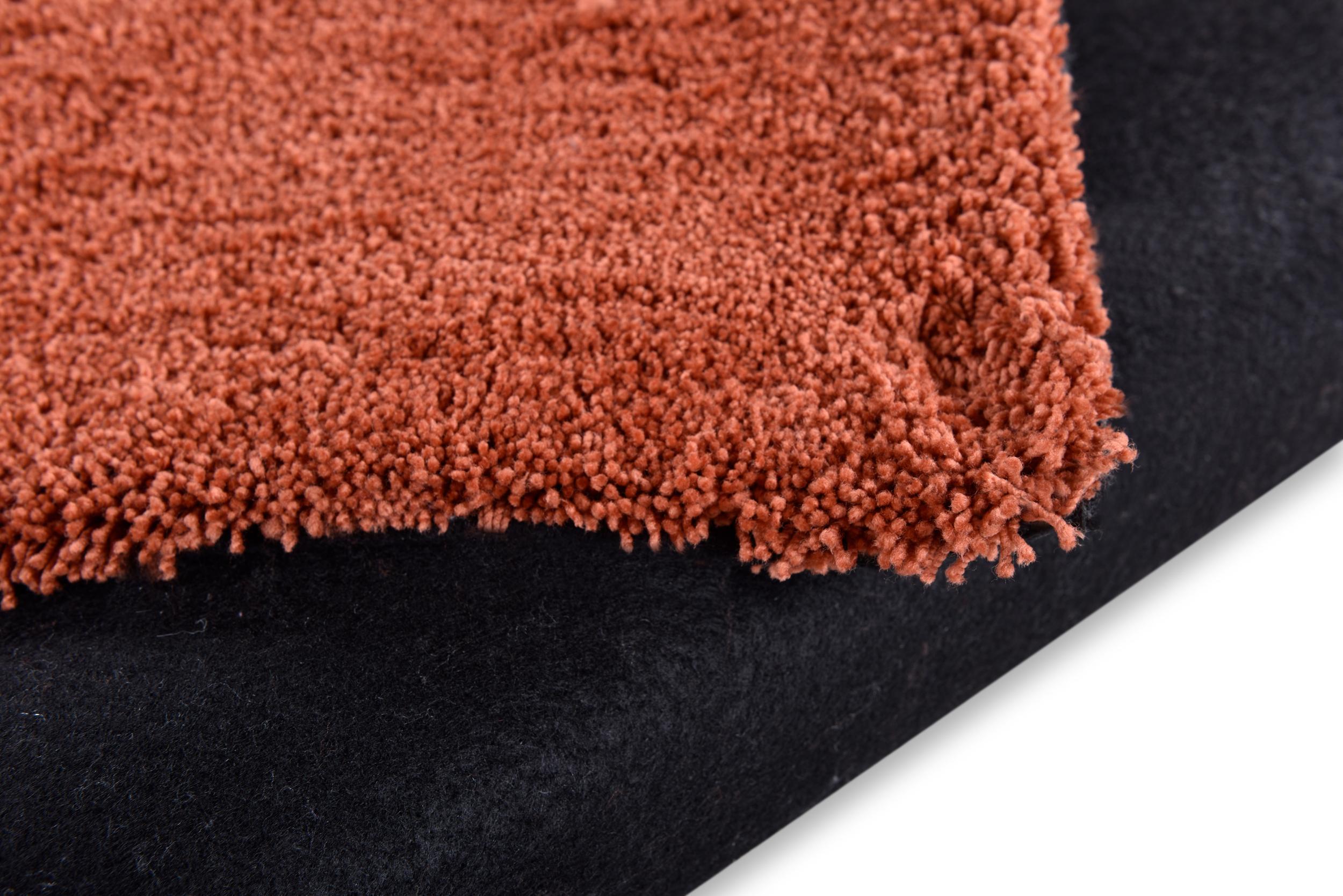 Wohnzimmer Teppich Cozy Uni 440 Rust aus 100% Polyester, in der Farbe Rust | Homerugs - Detailsicht (5)
