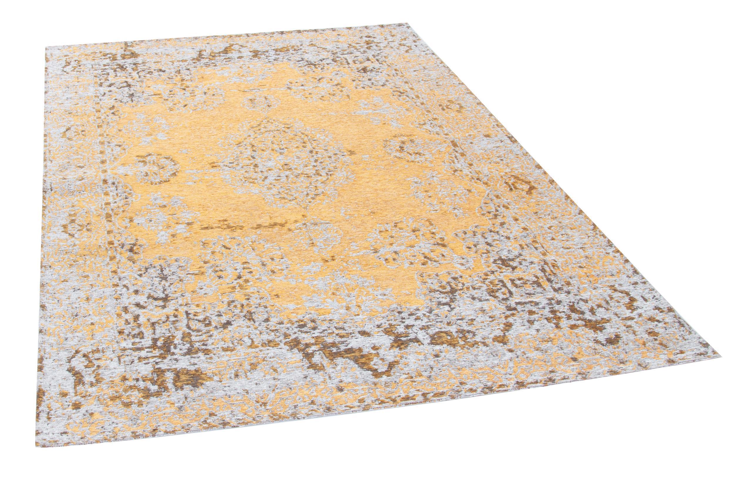 Wohnzimmer Teppich Funky Orient Kirman 870 Gold aus 80% Polyester, 20% Baumwolle, in der Farbe Gold | Homerugs - Detailsicht (7)