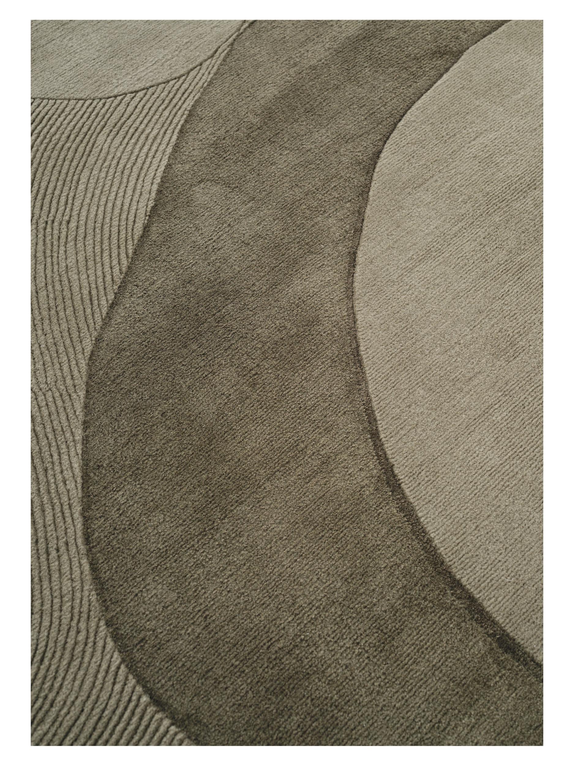 Schlafzimmer Teppich Optical Web Camel aus 100% PET, in der Farbe Camel | Homerugs - Raumansicht