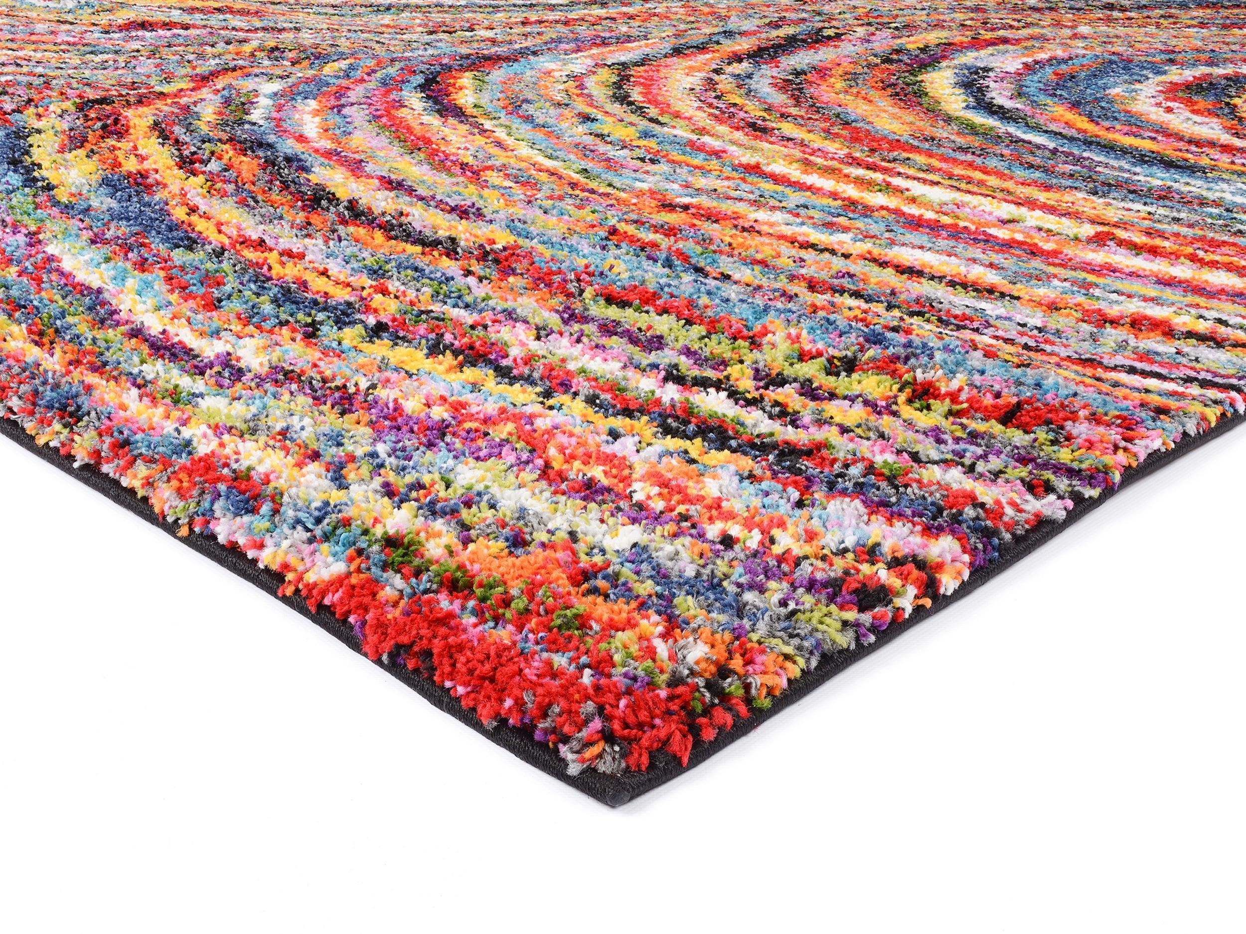 Wohnzimmer Teppich Colourful Dreams 01 Multicolor aus 100% Polypropylen, in der Farbe Multicolor | Homerugs - Draufsicht