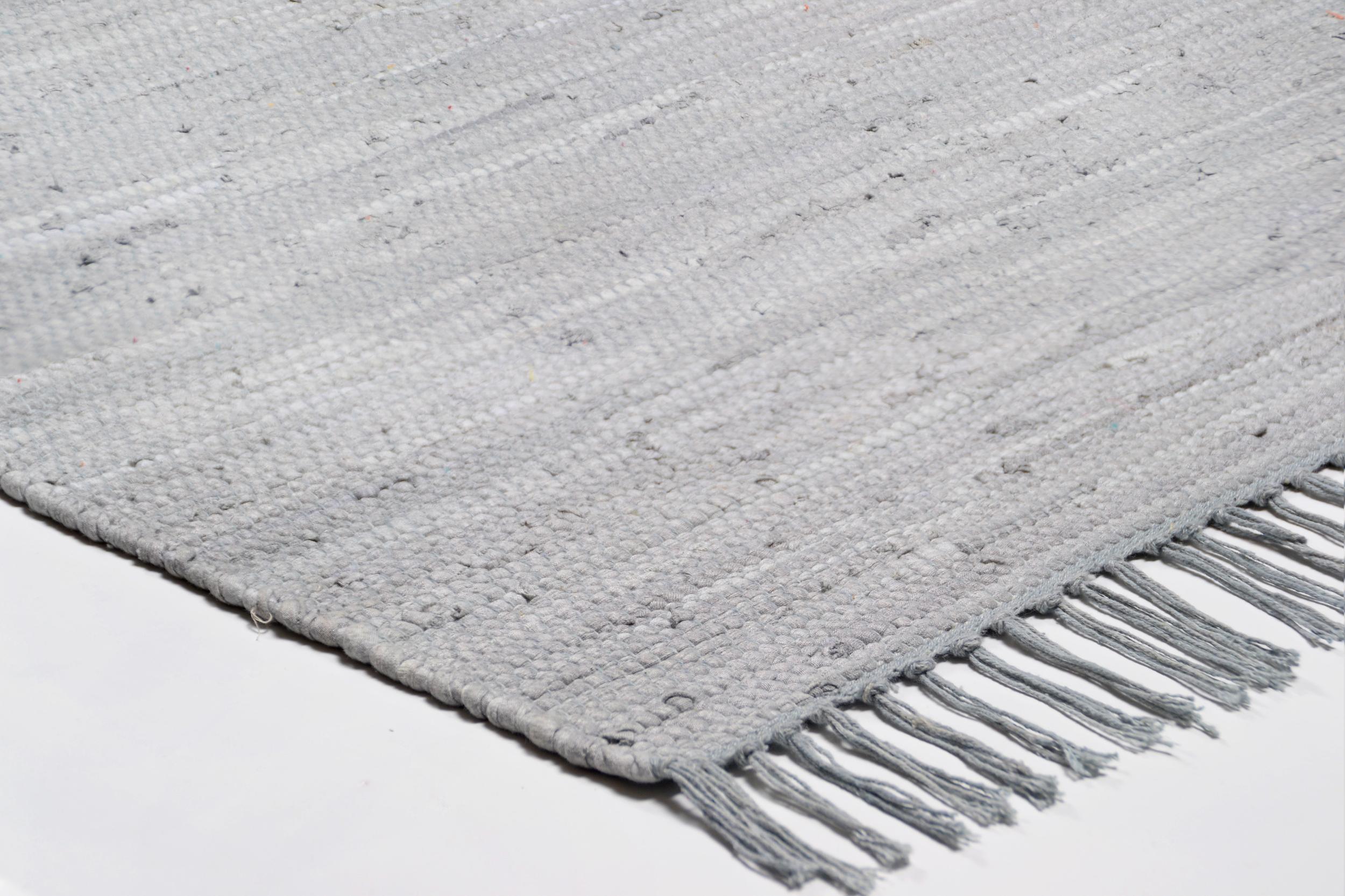 Schlafzimmer Teppich Happy Cotton Uni 650 Grey aus 100% Baumwolle, in der Farbe Grey | Homerugs - Detailsicht (7)