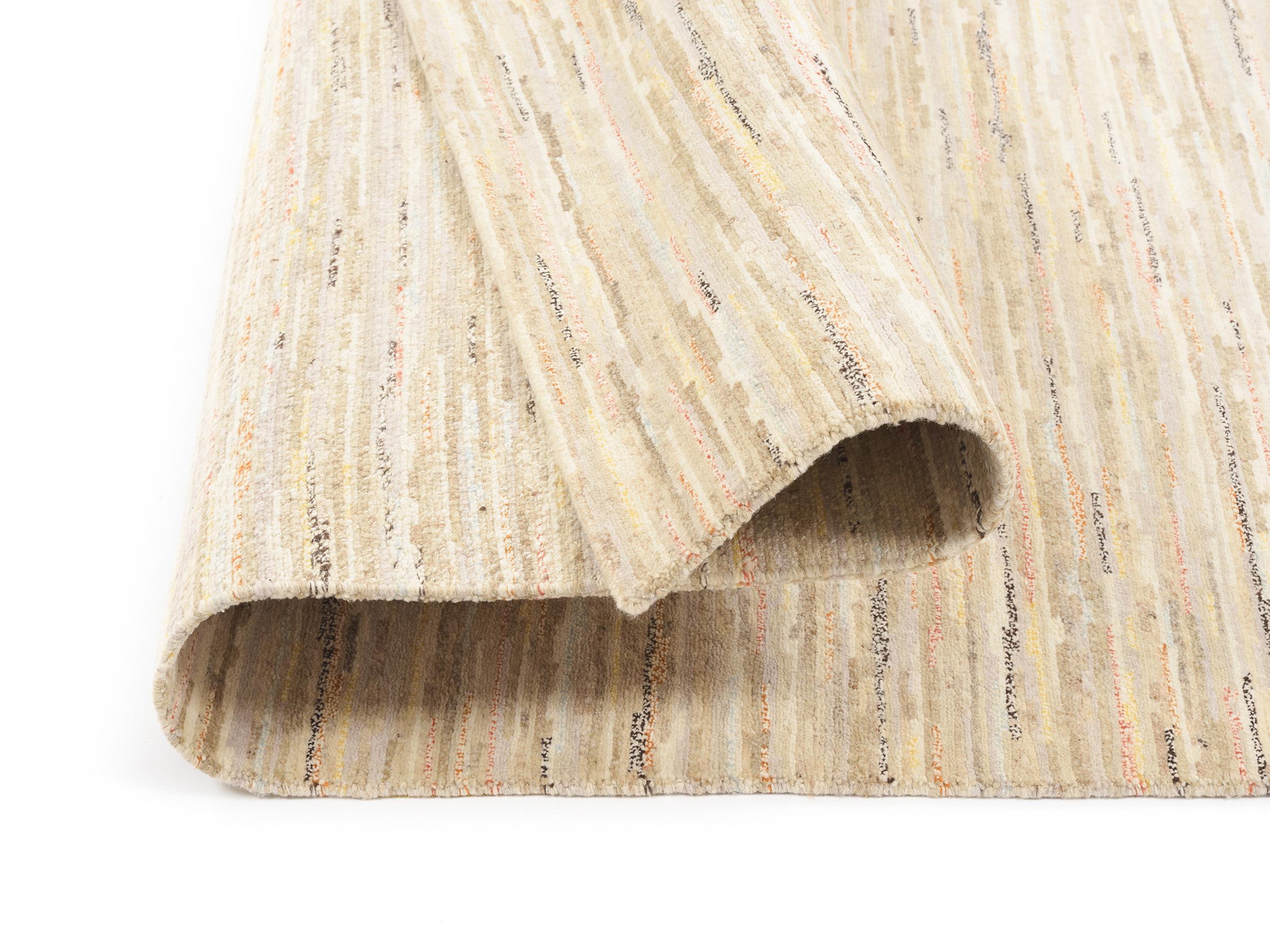 Wohnzimmer Teppich Nitra Himalaya Beige aus 100% Schurwolle, in der Farbe Beige | Homerugs - Detailsicht (6)