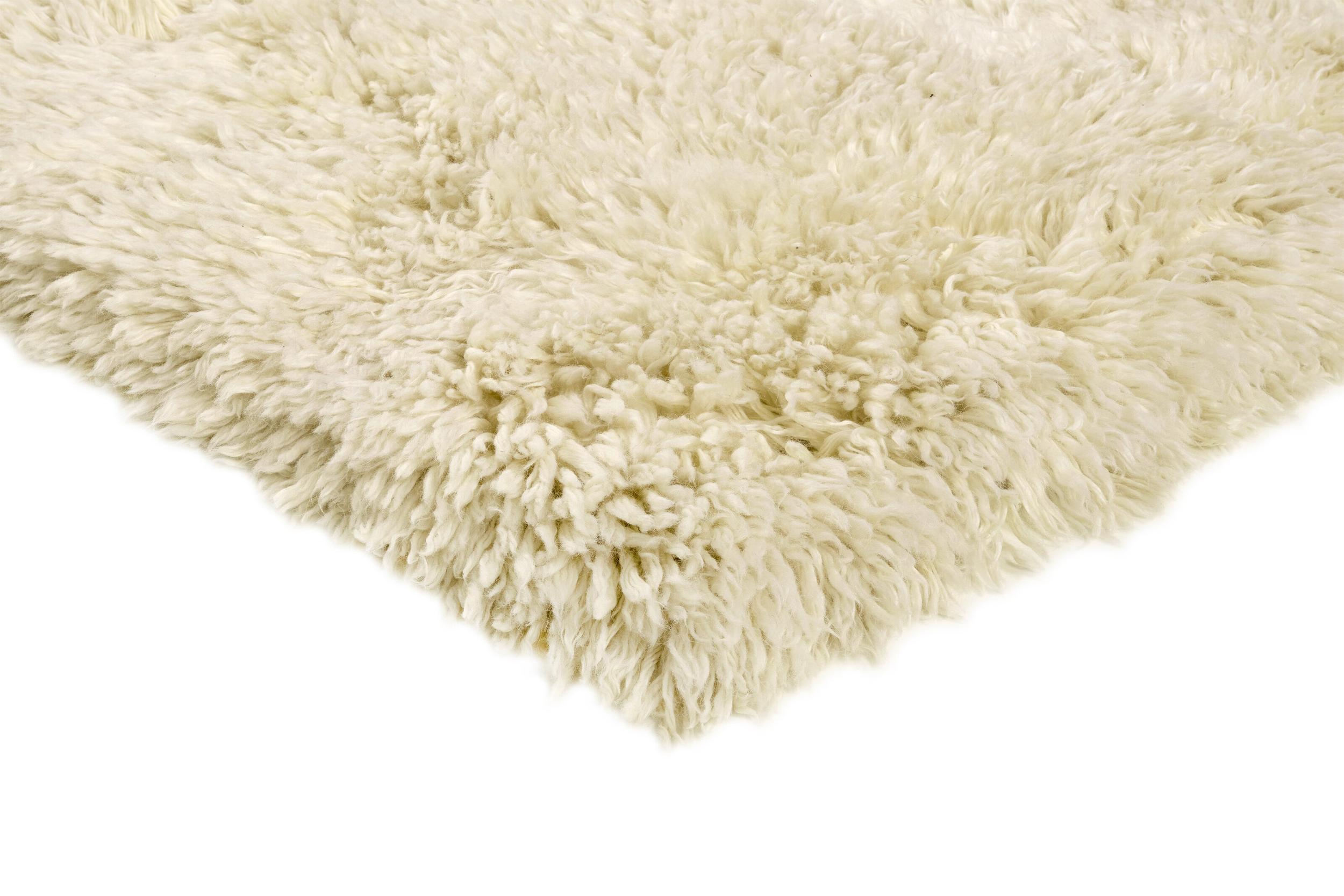 Teppich Snow White Plain, Ivory aus Wolle, in der Farbe Ivory | Homerugs - Detailsicht (3)
