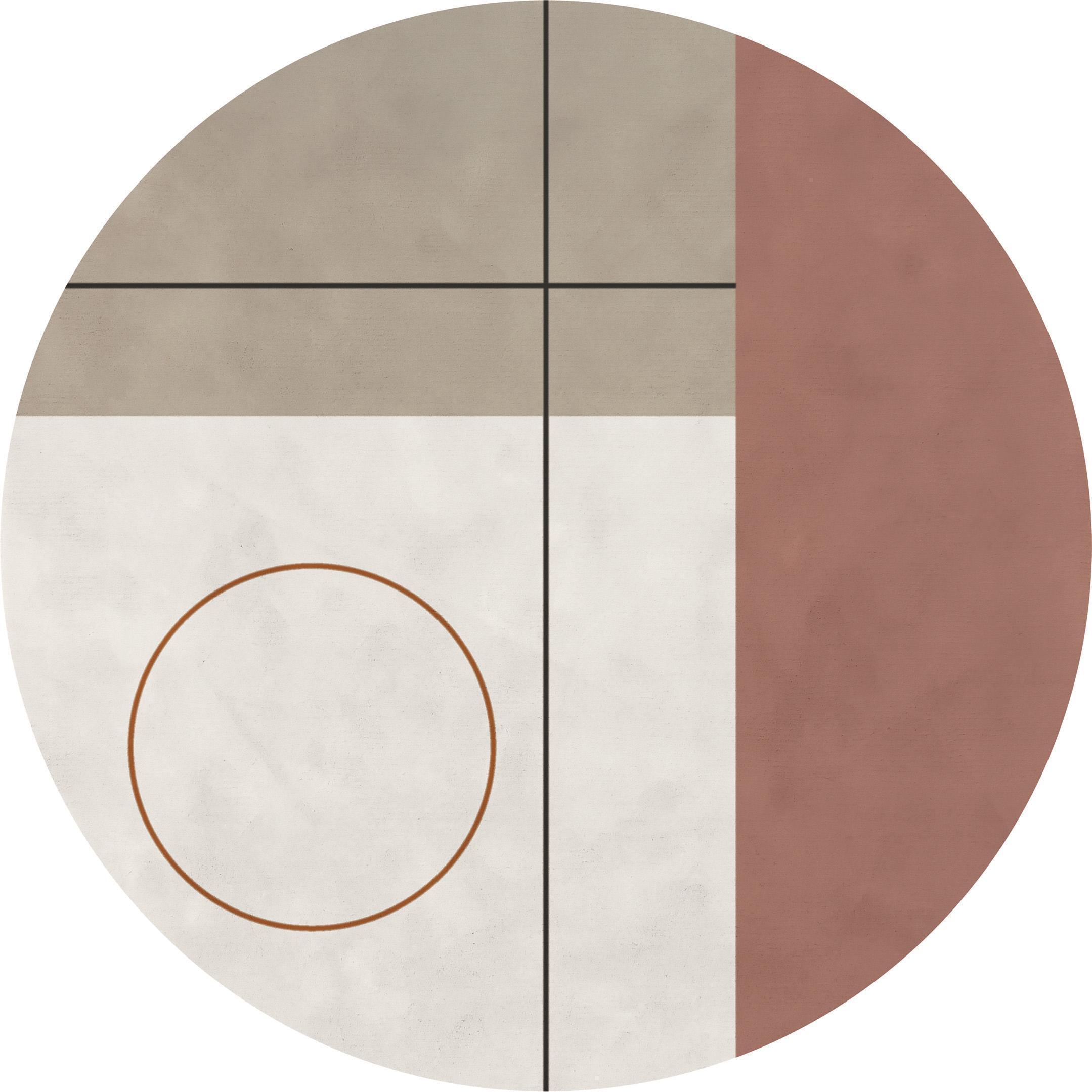 Wohnzimmer Teppich Bauhaus Wool Silk Minimal 26 aus 60% Wolle, 40% Seide, in der Farbe Minimal 26 | Homerugs - Draufsicht