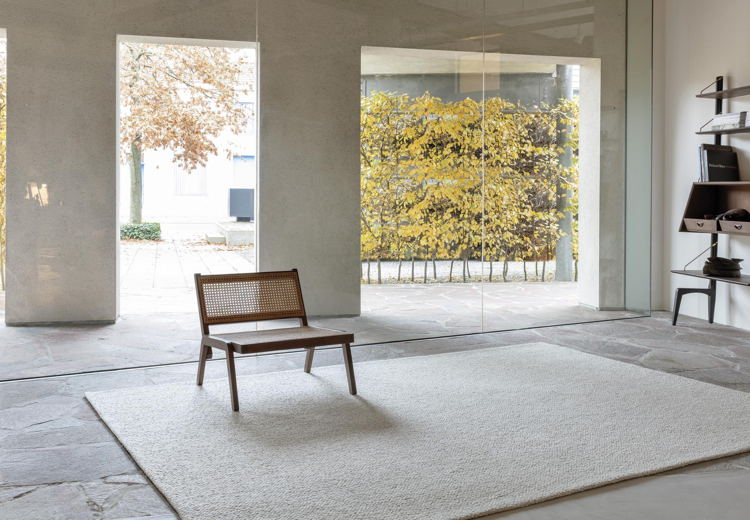 Wohnzimmer Teppich Fiji Pure Cream aus 56% Wolle, 28% Leinen, 7% Polyester, 4% Baumwolle, 3% Viskose, 2% Polyacryl, in der Farbe Pure Cream | Homerugs - Draufsicht