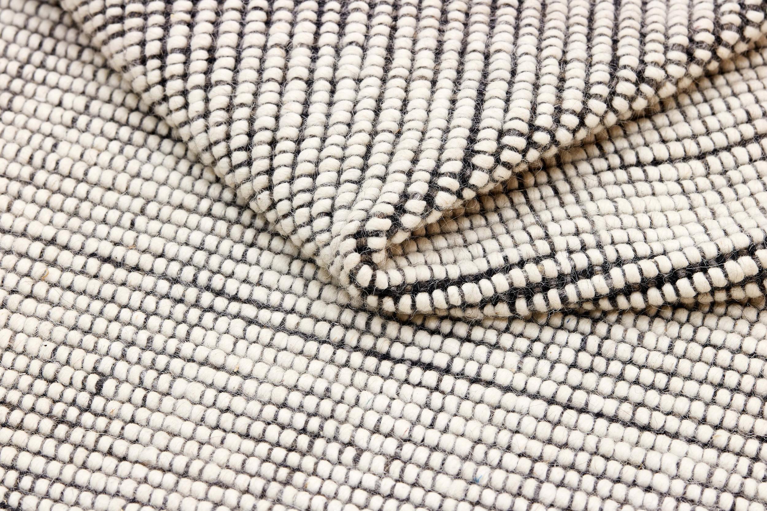 Teppich Nordic Flair 5971A, Steel Grey White aus Wolle, in Farbe/n Schwarz / Weiss | Homerugs - Detailsicht (7)