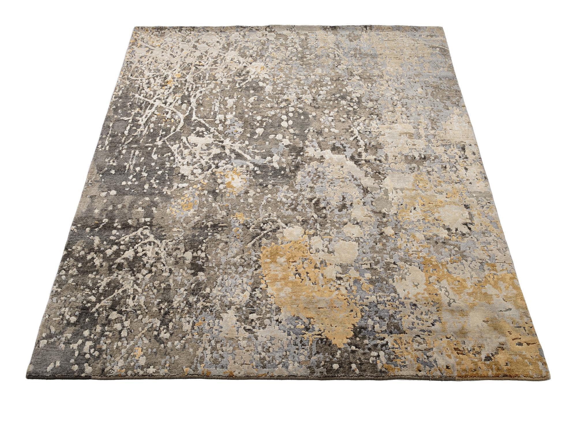 Bedroom rug Vernissage 16 Charcoal, Natural fibre, in colour Charcoal | Homerugs - Detail View (5)