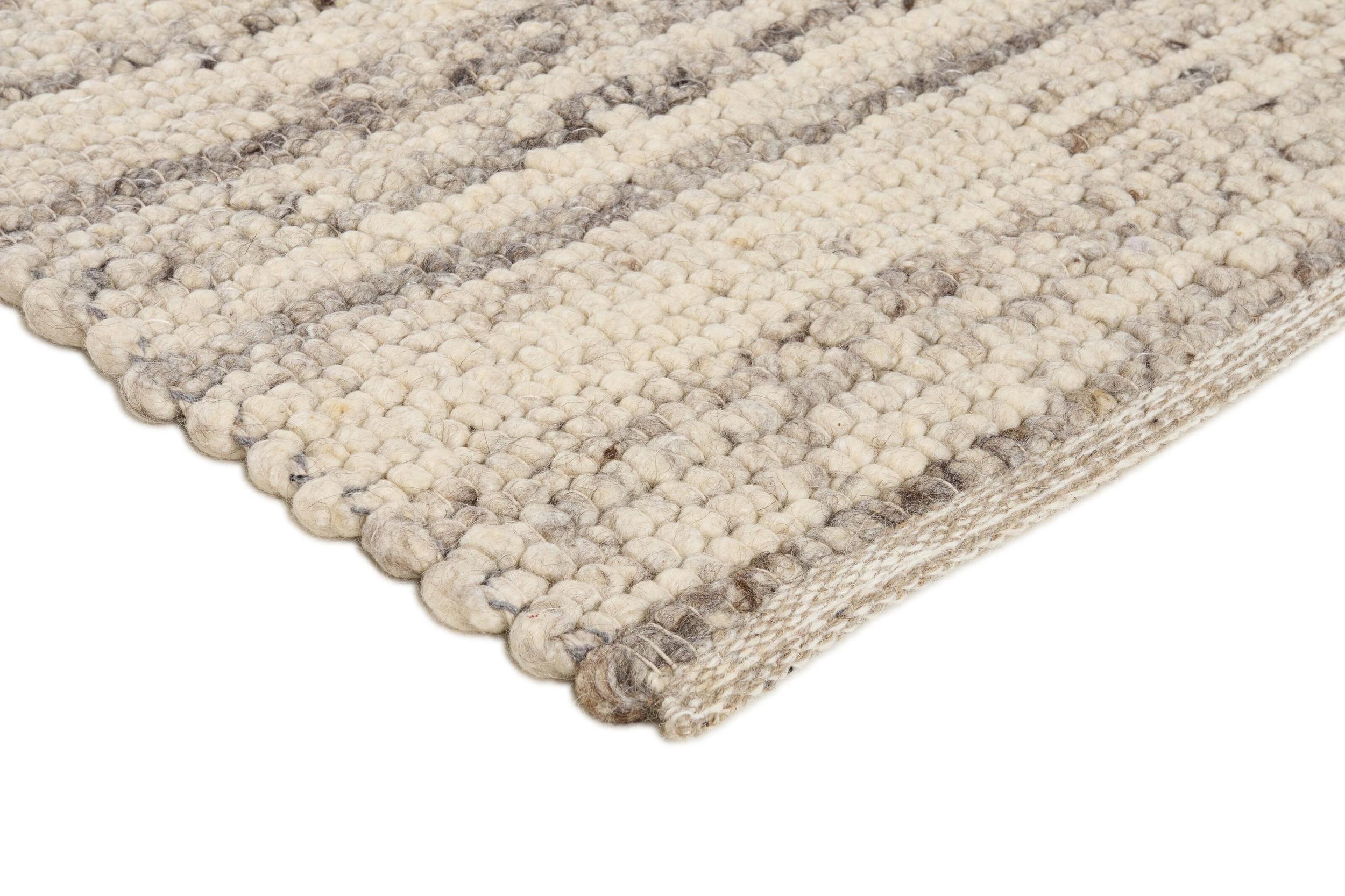 Teppich Stone Brown-01 aus Wolle, in der Farbe Brown | Homerugs - Detailsicht (3)