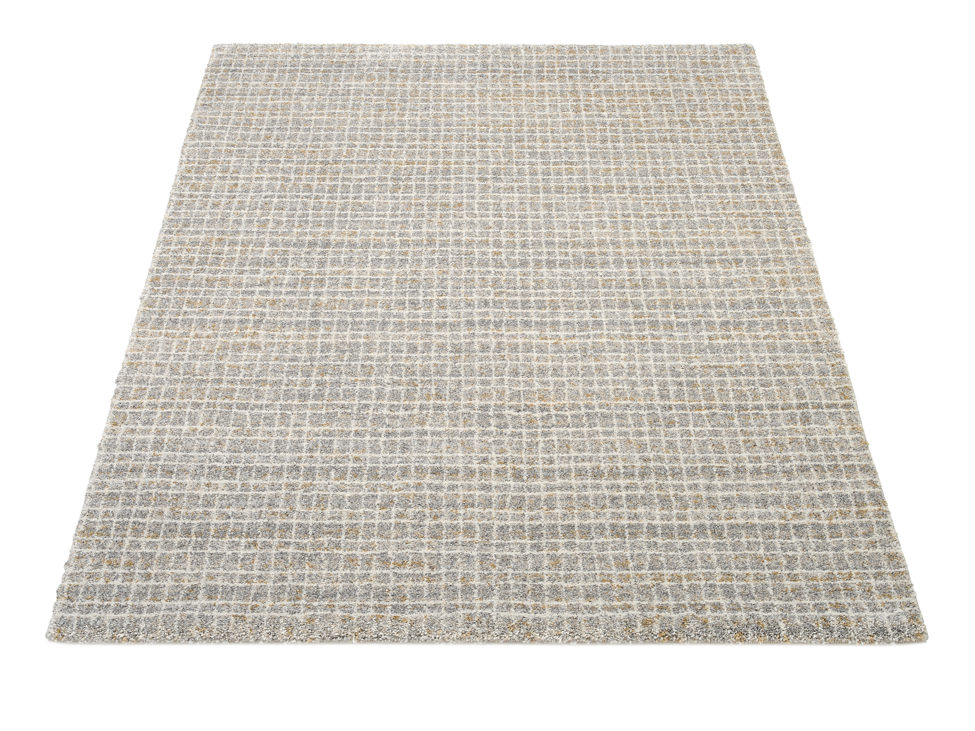 Frisé-Teppich New Villa Geo Grau-Creme | Homerugs - Dein TEPPICH-Onlineshop | Mood view