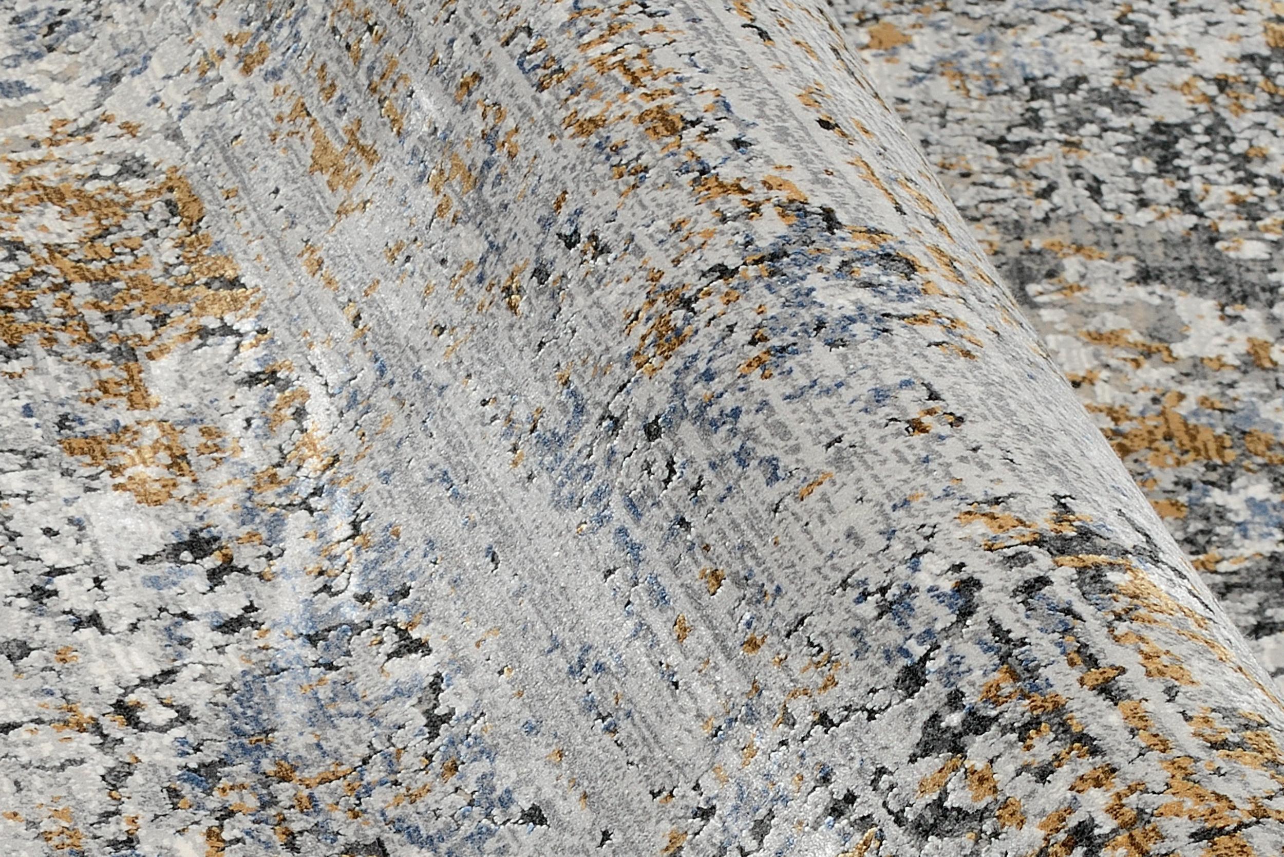 Wohnzimmer Teppich Impression Vera Grau-Multicolor aus 70% Viskose, 30% Polyacryl, in der Farbe Grau-Multicolor | Homerugs - Detailsicht (6)