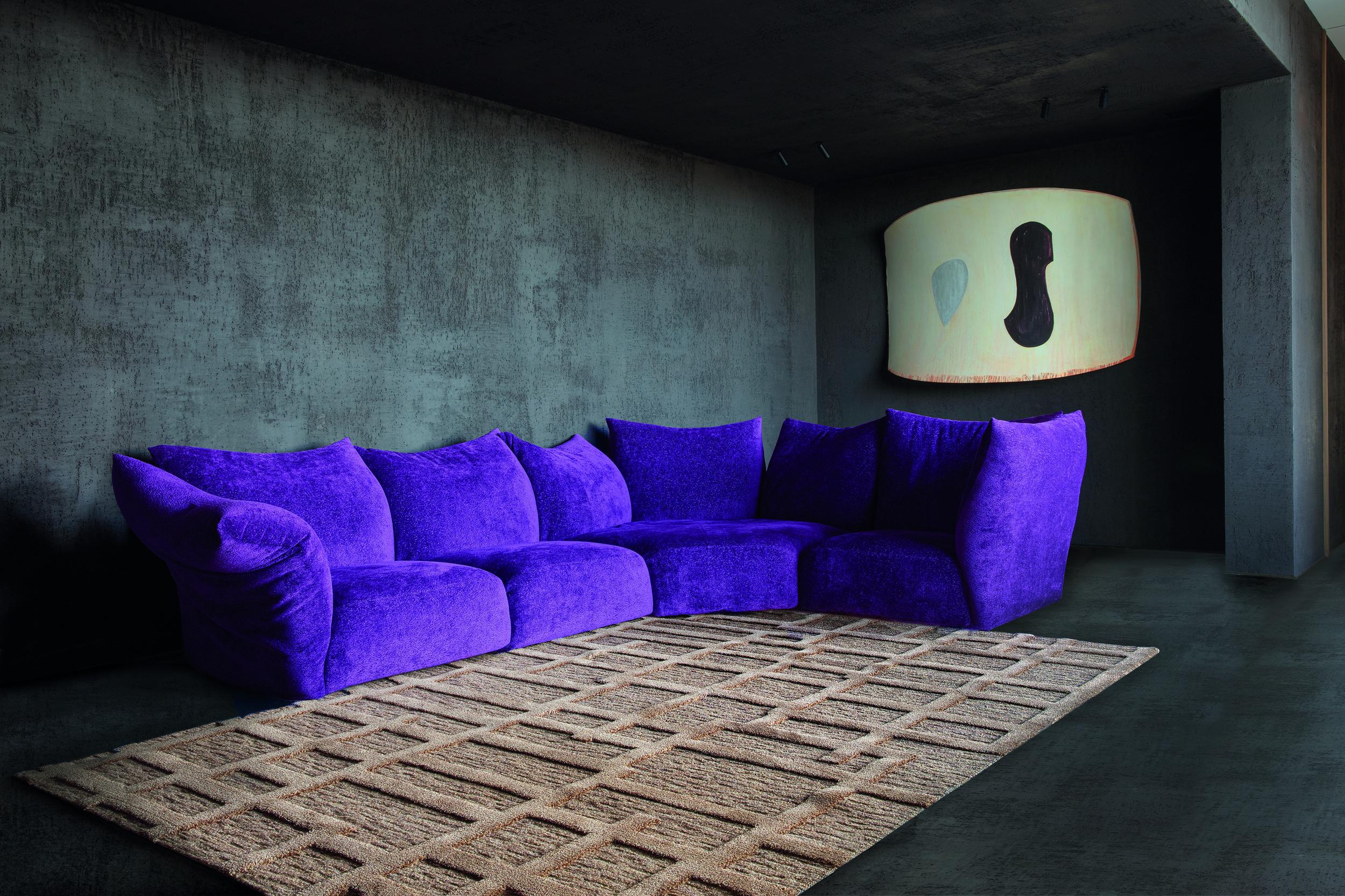 Wohnzimmer Teppich Zumba Grado Jojoba Mocha aus 100% Wolle, in der Farbe Jojoba Mocha | Homerugs - Raumansicht