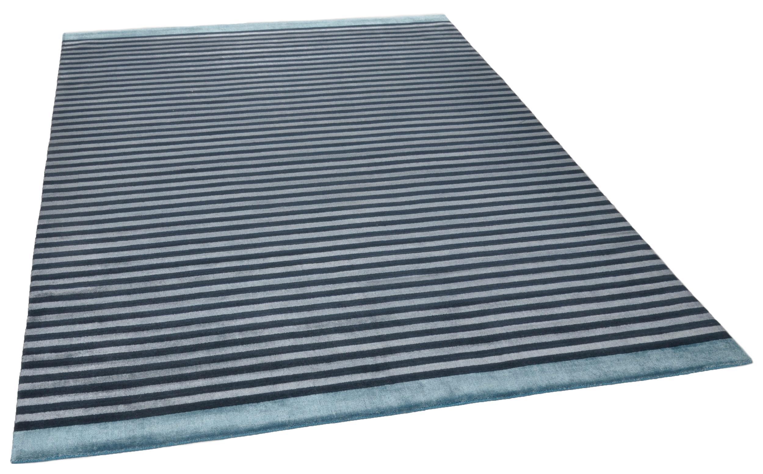Living room rug Miami 3286 705 Blue/Multi, Bamboo silk / Viscose, in colour Blue/Multi | Homerugs - Detail View (3)