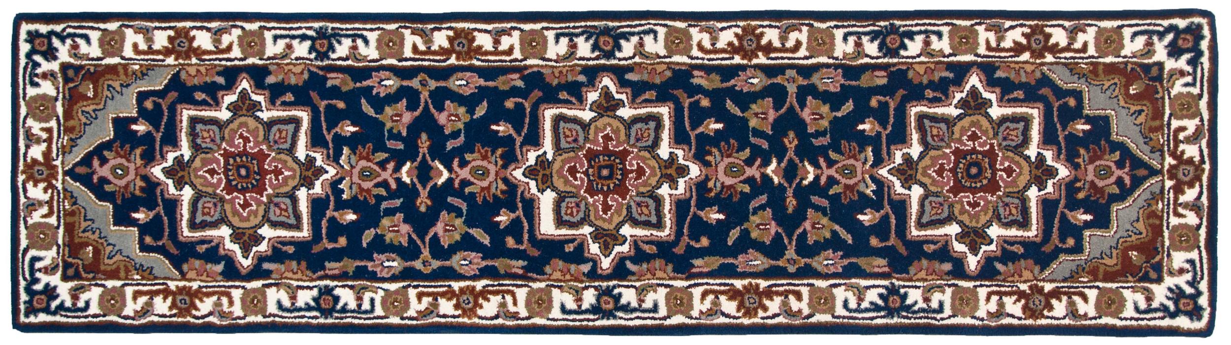 Flur / Korridor Teppich Royal Heriz Heriz 700 Blue aus 100% Schurwolle (IWS), in der Farbe Blue | Homerugs - Draufsicht