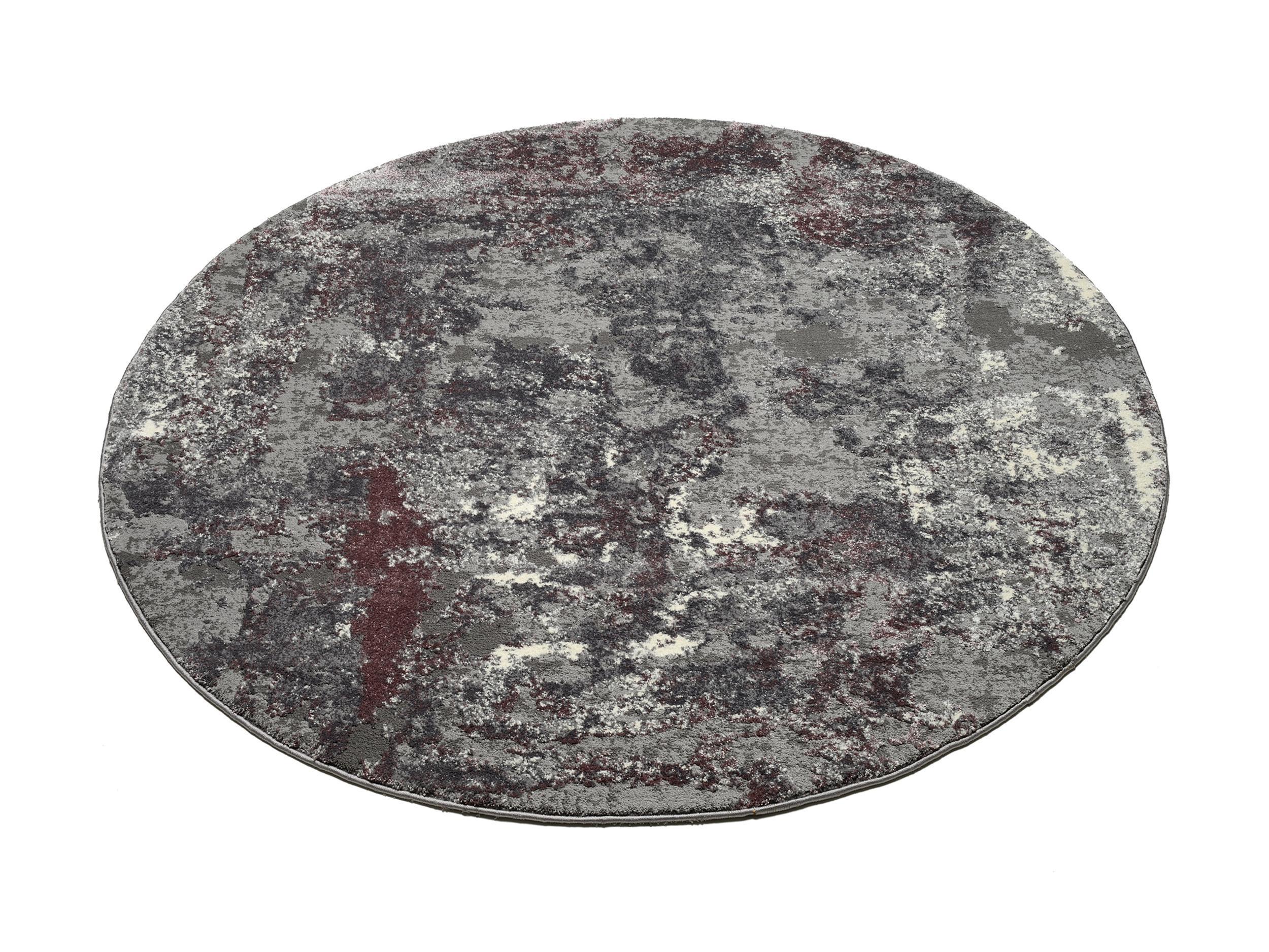 Living room rug Expression Aubergine-Beige, Synthetic fibre, in colour Eggplant Beige | Homerugs - Detail View (4)