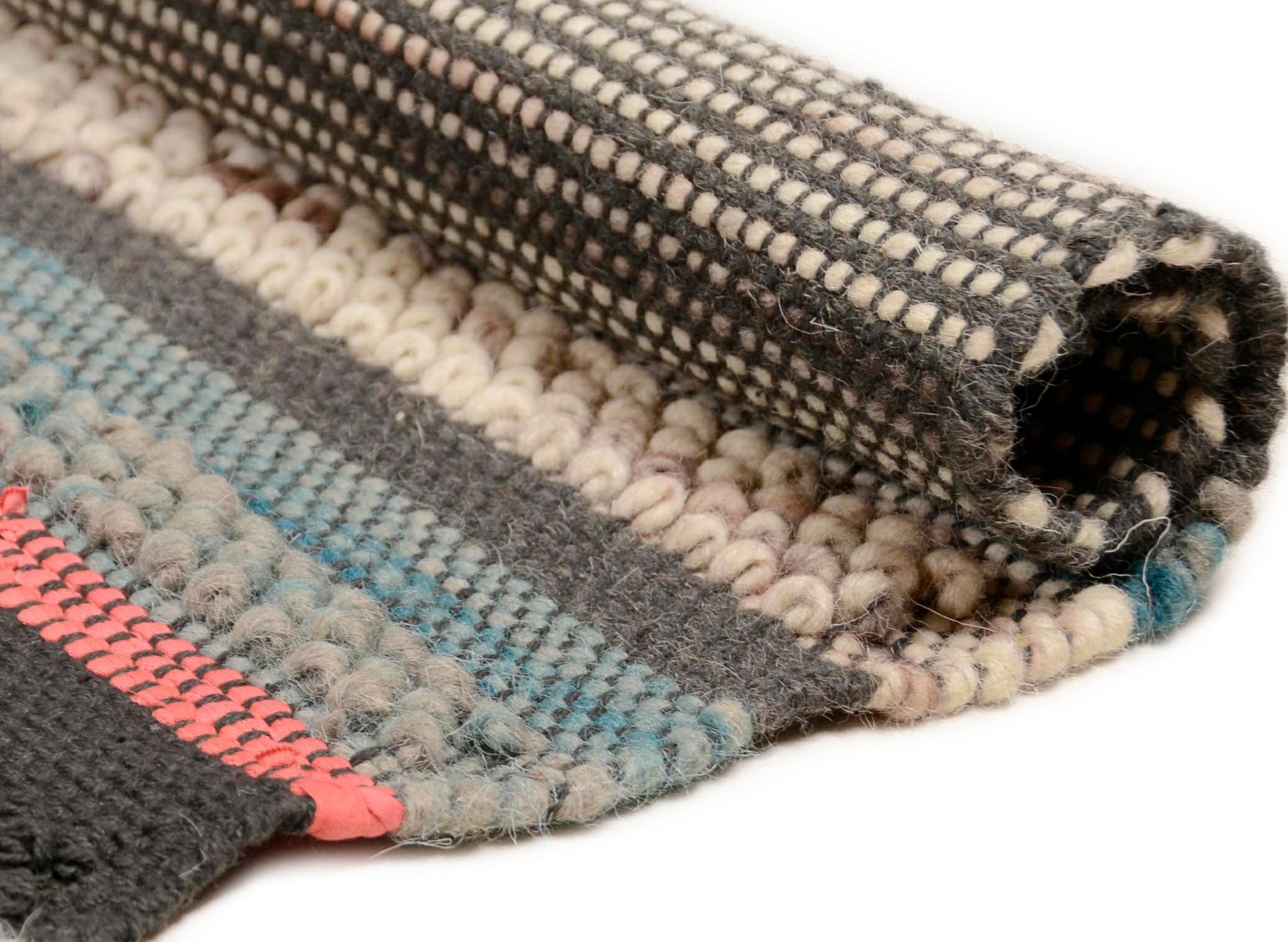 Wohnzimmer Teppich Nomadic-Design Ro-13-3912 800 Multicolor aus 70% Schurwolle / 30% Baumwolle, in der Farbe Multicolor | Homerugs - Draufsicht
