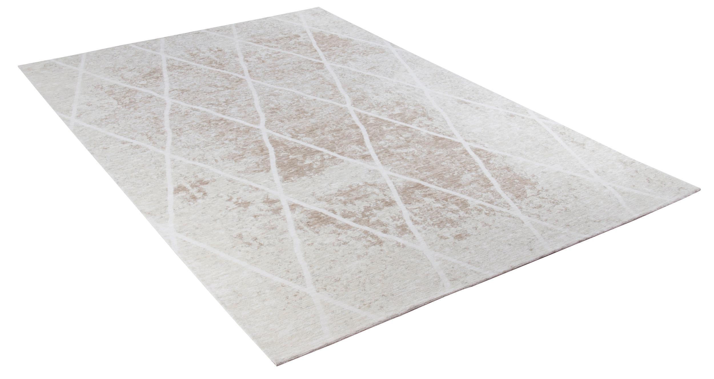 Wohnzimmer Teppich Fine Lines 550 Beige aus 36% Chenille acrylic, 34% Polyester, 30% Baumwolle, in der Farbe Beige | Homerugs - Detailsicht (6)