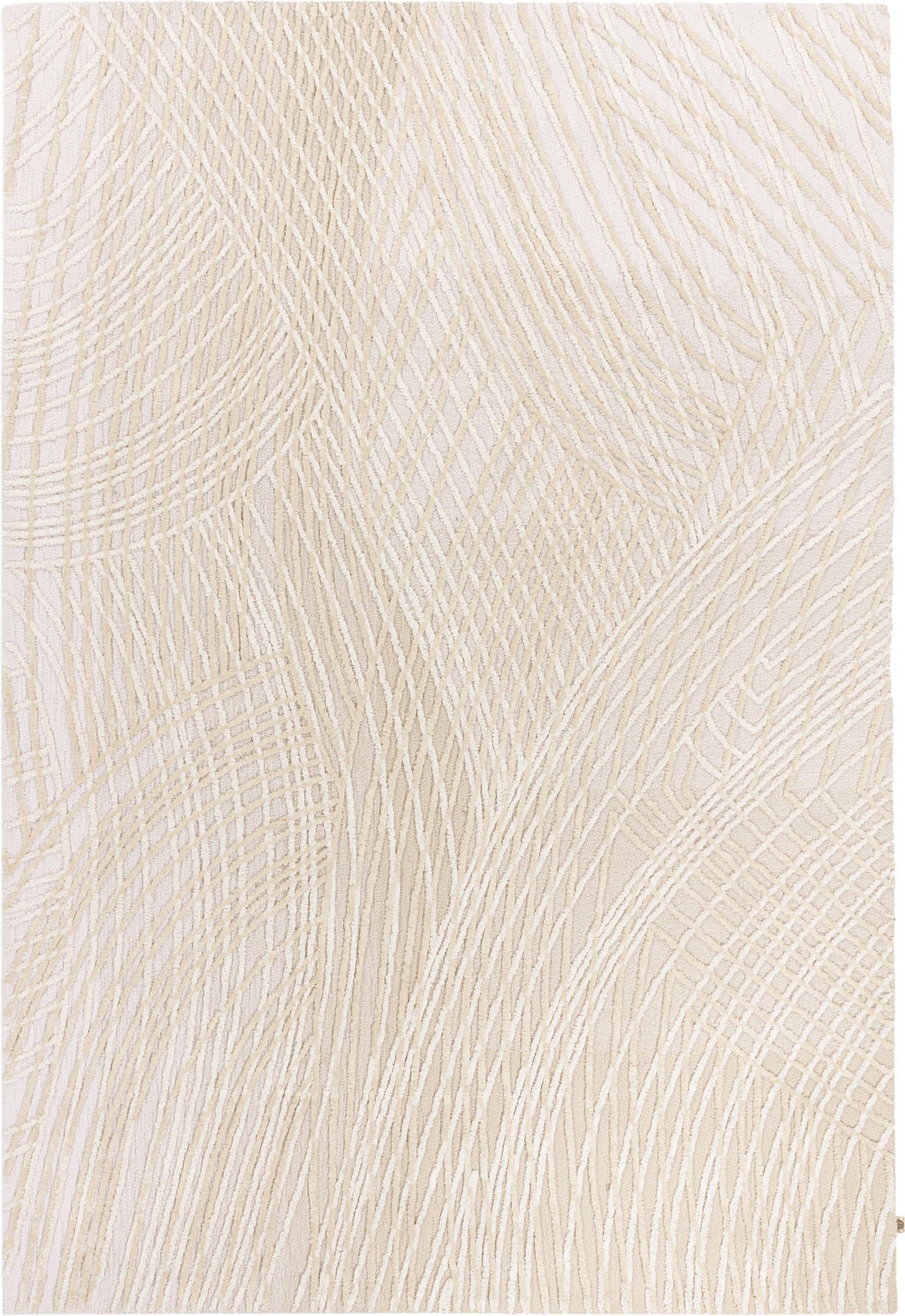 Schlafzimmer Teppich Spiro Summer Sand aus 89% Wolle, 11% Seide, in der Farbe Summer Sand | Homerugs - Draufsicht