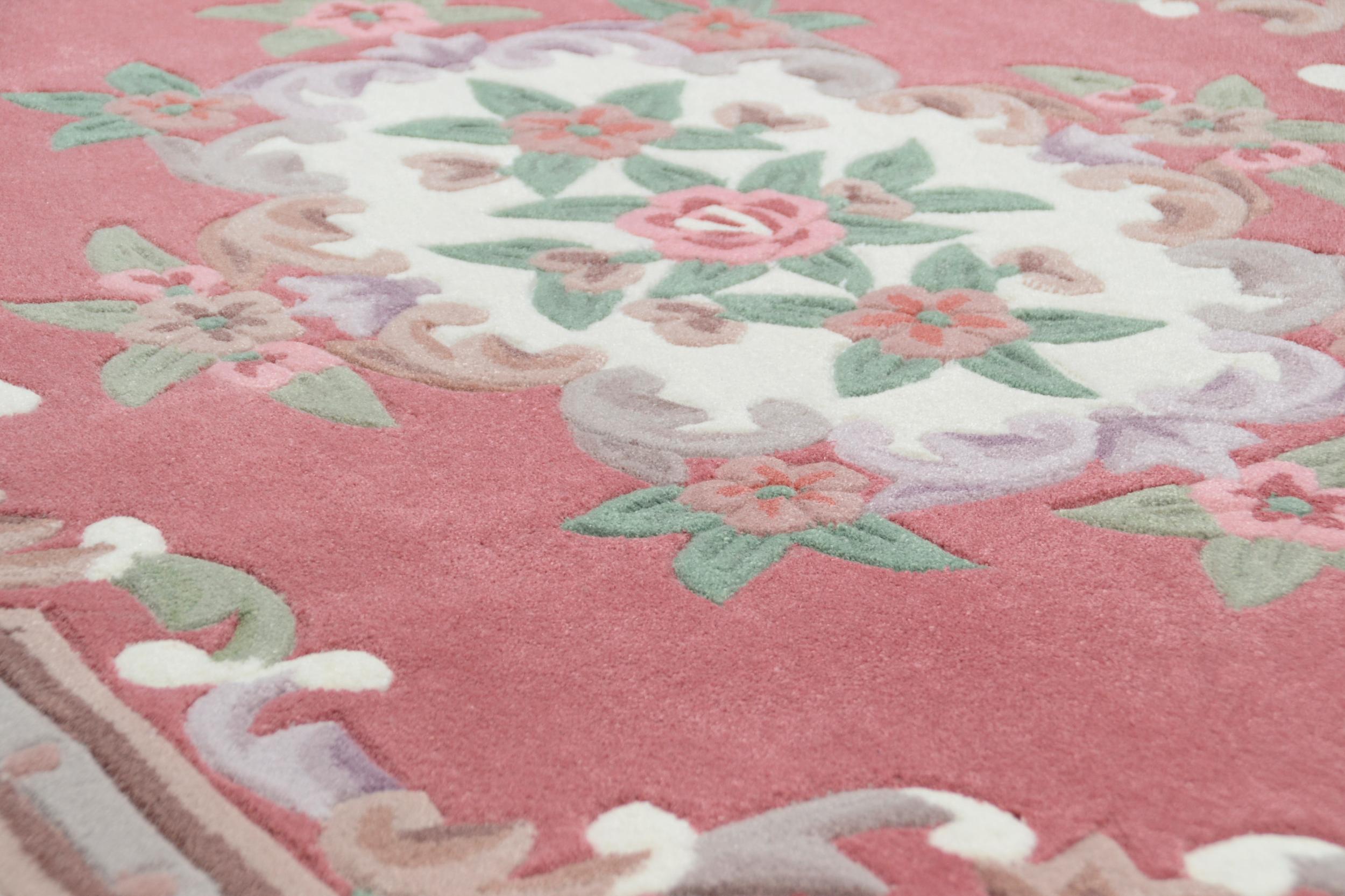 Wohnzimmer Teppich Ming 501 250 Rose aus 100% Polyacryl, in der Farbe Rose | Homerugs - Detailsicht (4)