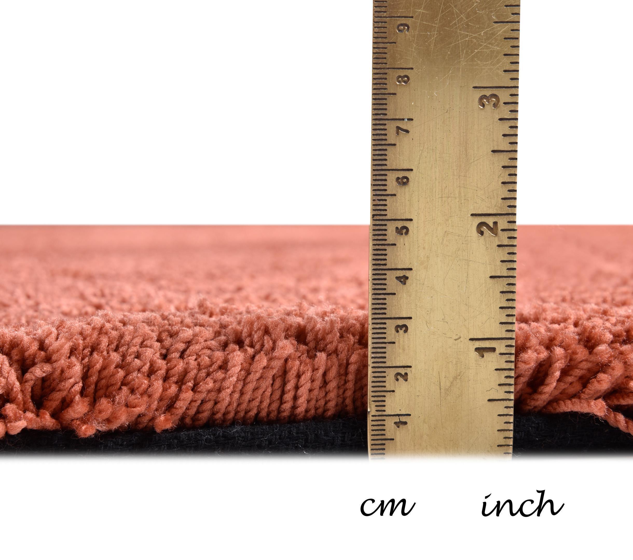 Wohnzimmer Teppich Cozy Uni 440 Rust aus 100% Polyester, in der Farbe Rust | Homerugs - Raumansicht