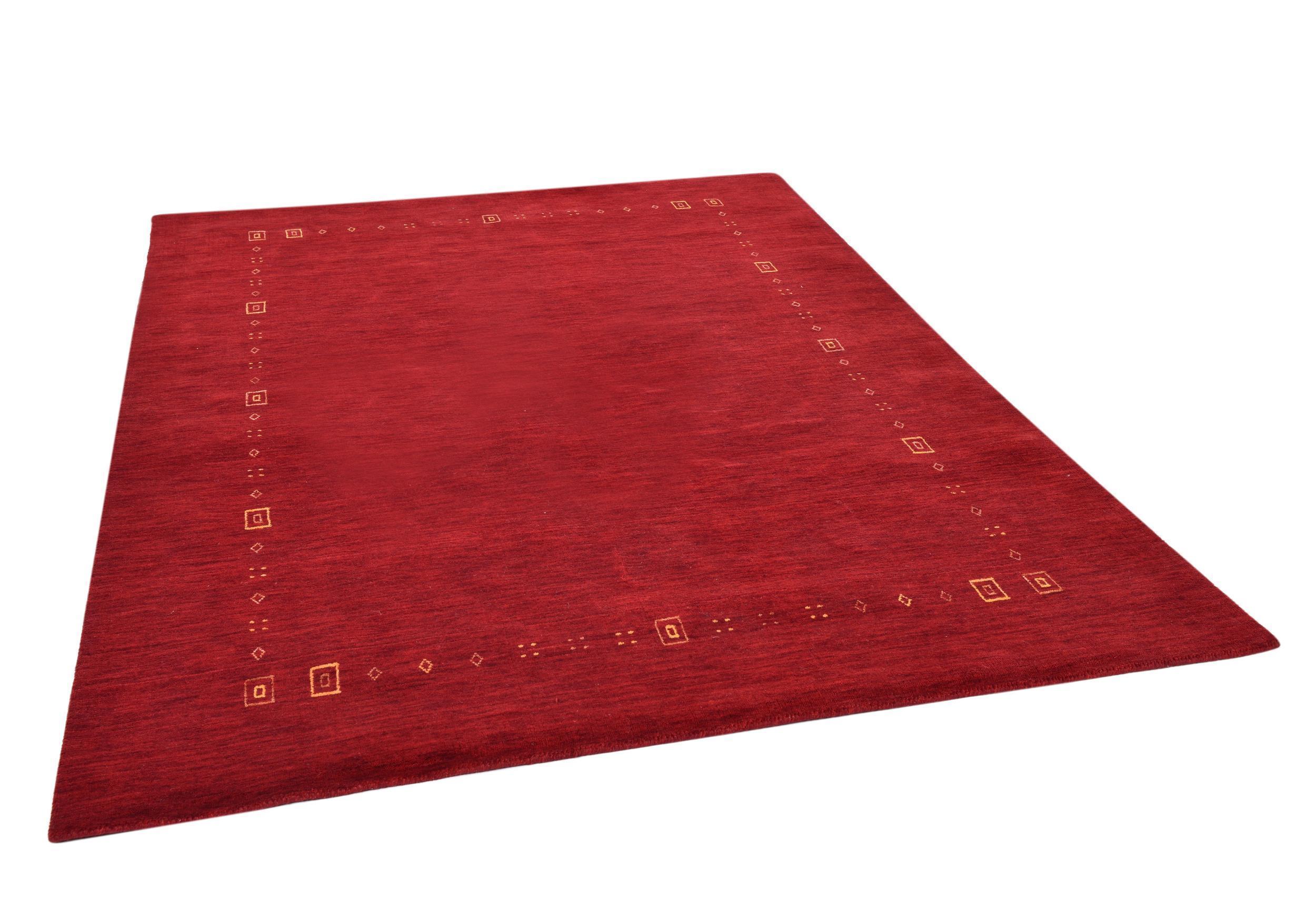 Wohnzimmer Teppich Lori Dream 3961 200 Red aus 100% Schurwolle (IWS), in der Farbe Red | Homerugs - Detailsicht (4)
