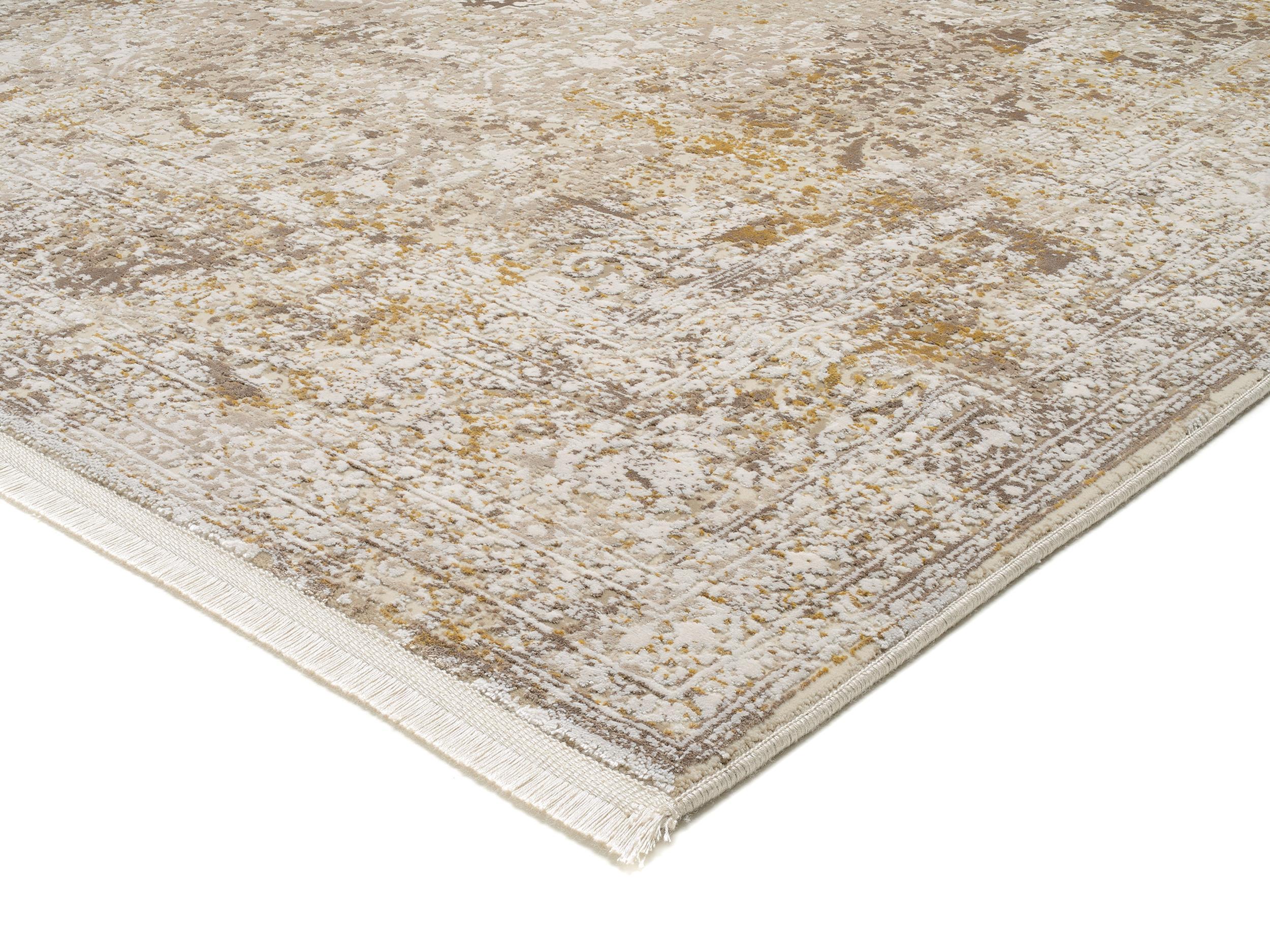 Wohnzimmer Teppich Impress 04 Beige-Gold aus 70% Viskose, 30% Polyacryl, in der Farbe Beige-Gold | Homerugs - Detailsicht (4)