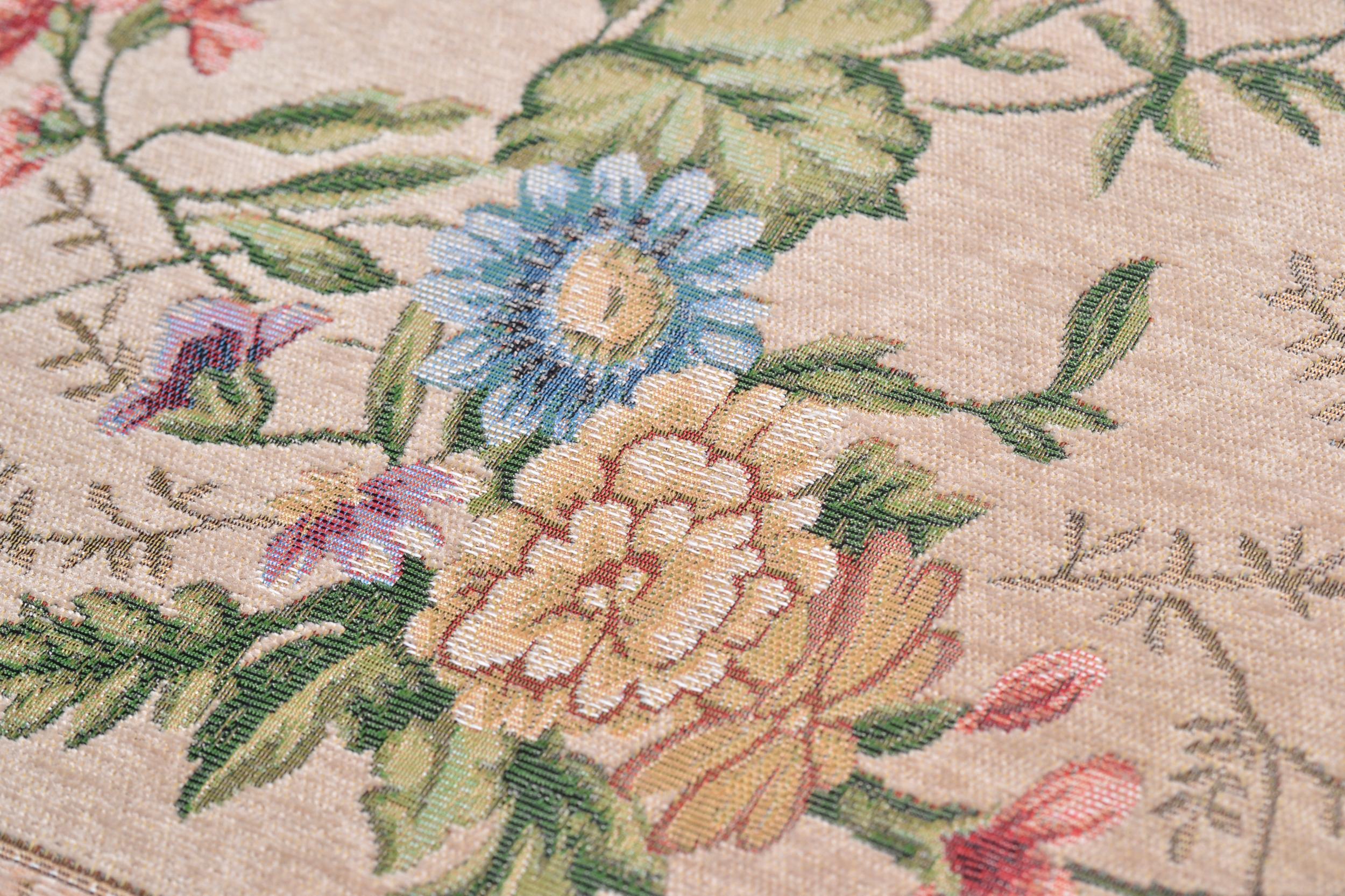 Living room rug Flomi Sagrini 550 Beige, Natural fibre, in colour Beige | Homerugs - Room View