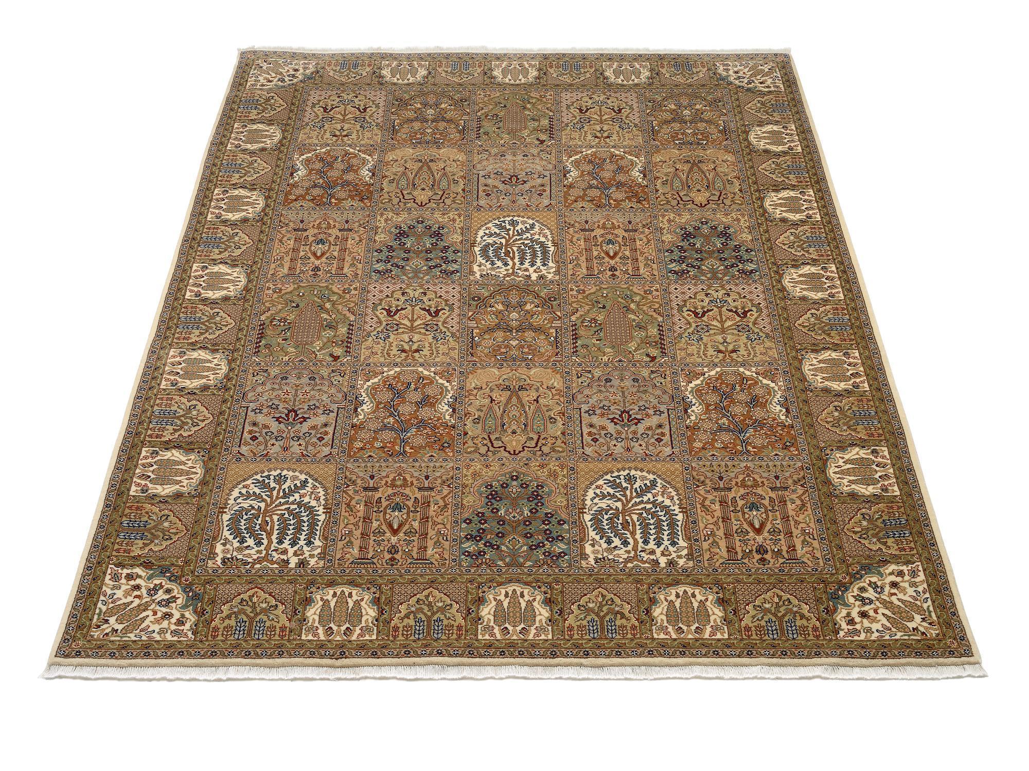 Flur / Korridor Teppich Baleschwar Felder Creme-Creme aus 97% Schurwolle, 3% Seide, in der Farbe Creme-Creme | Homerugs - Detailsicht (5)
