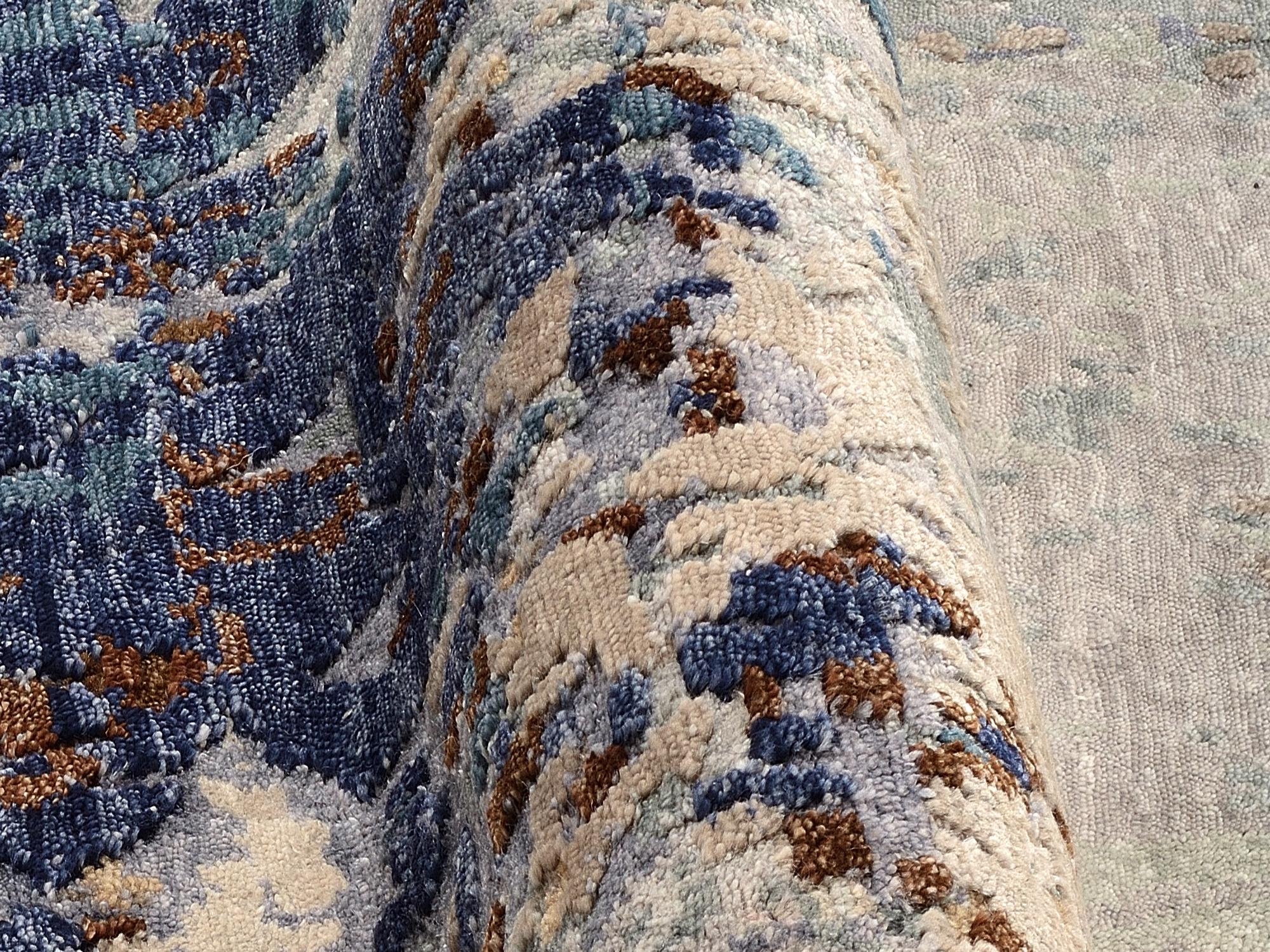 Schlafzimmer Teppich Vernissage 24 Braun aus 100% Viskose (Bambus), in der Farbe Braun | Homerugs - Detailsicht (5)