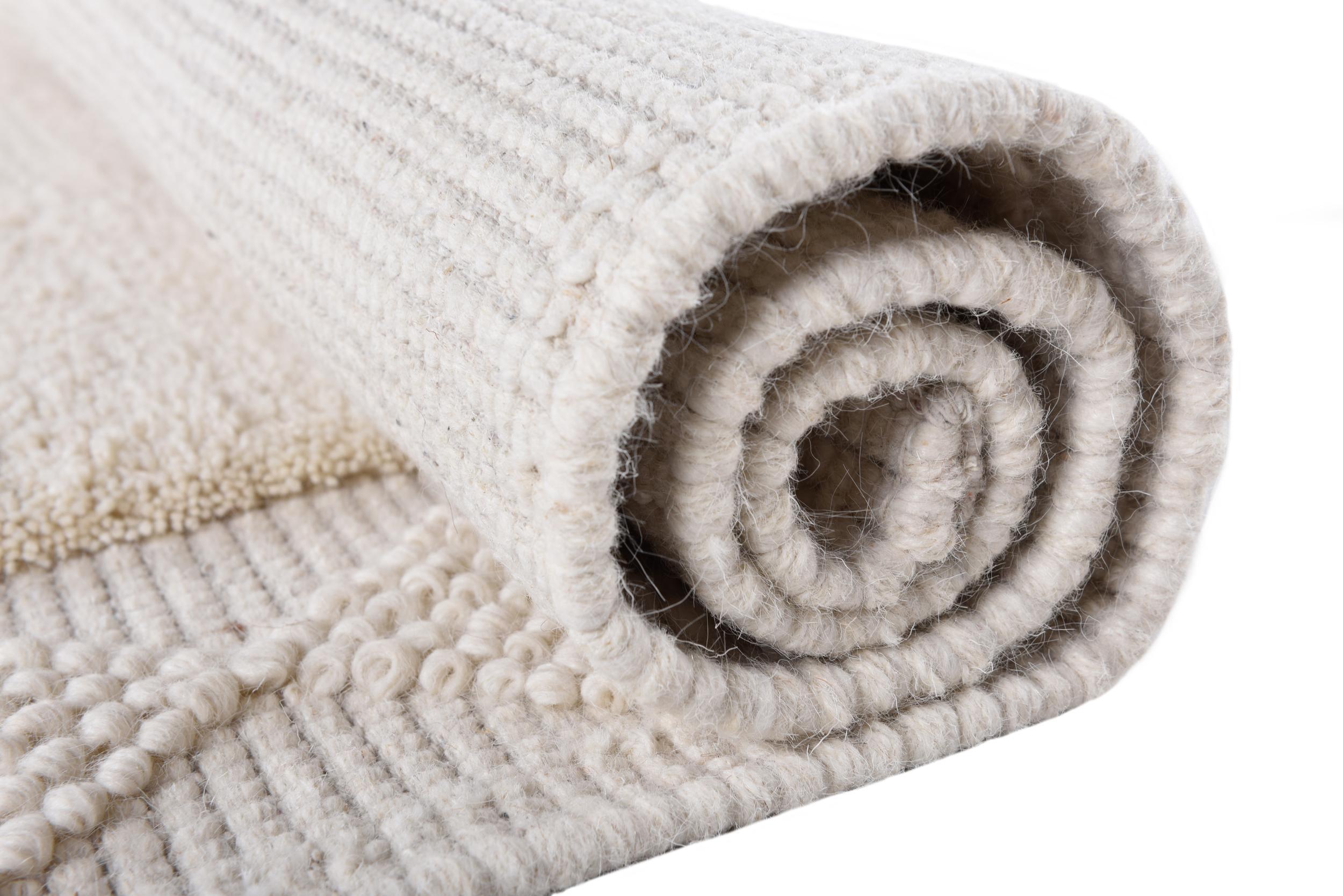 Wohnzimmer Teppich Bergen 630 100 Natural aus 100% Schurwolle, in der Farbe Natural | Homerugs - Detailsicht (4)