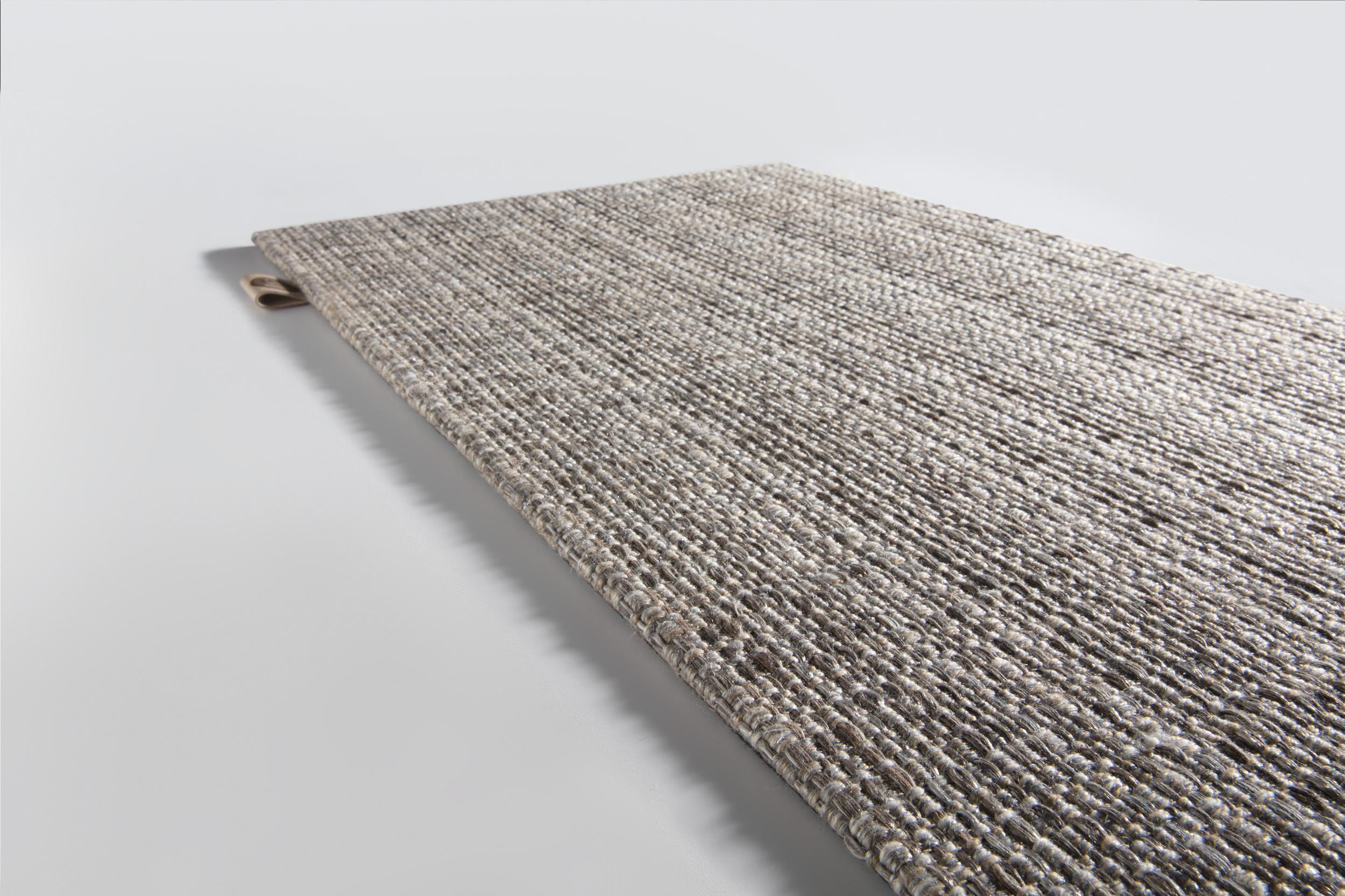 Schlafzimmer Teppich Chic Timber aus 45% Leinen, 18% Polyester, 18% Baumwolle, 14% Viskose, 5% Acryl, in der Farbe Timber | Homerugs - Draufsicht