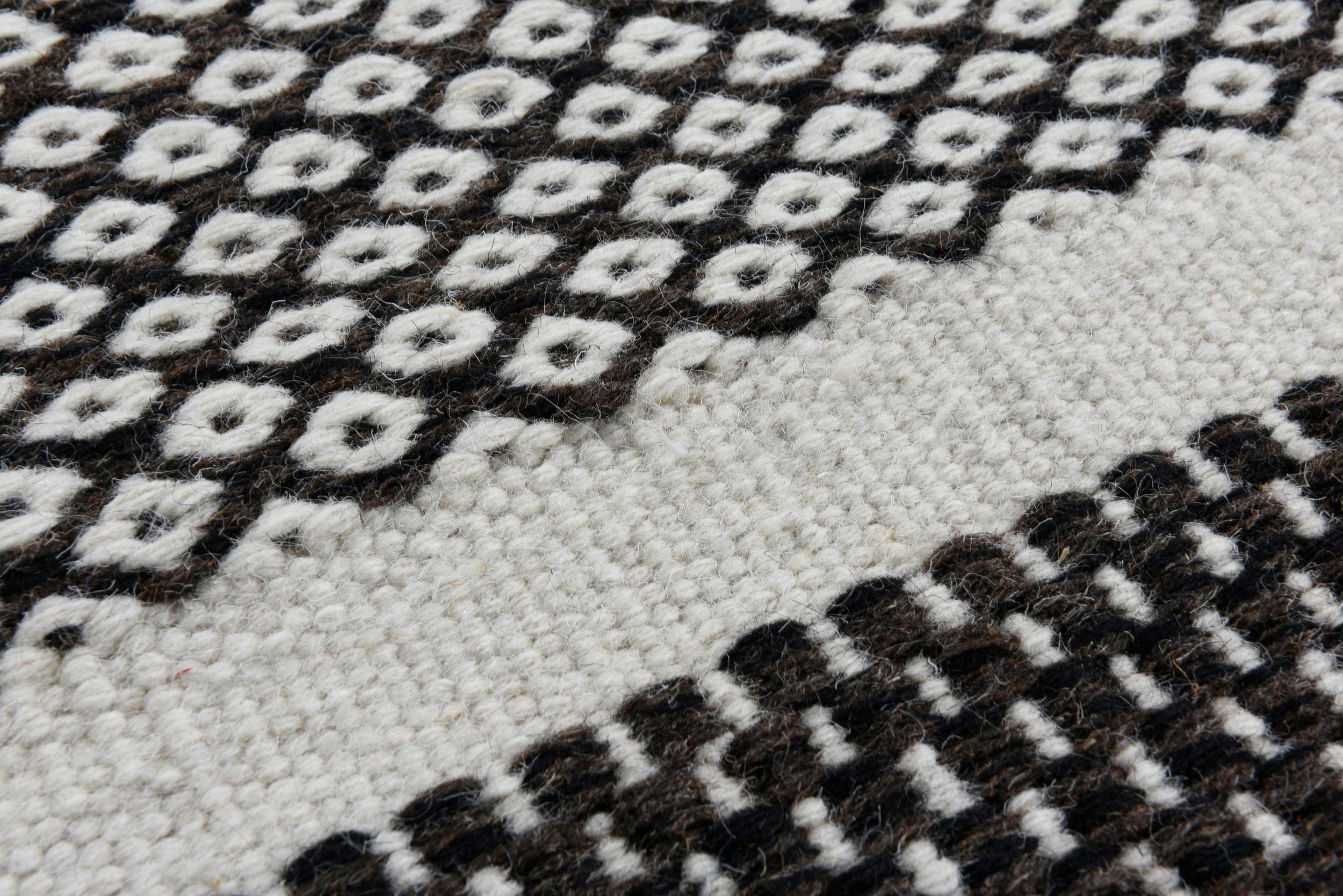 Wohnzimmer Teppich Trondheim Po-003 122 Natural/Grey aus 100% Schurwolle, in der Farbe Natural/Grey | Homerugs - Raumansicht