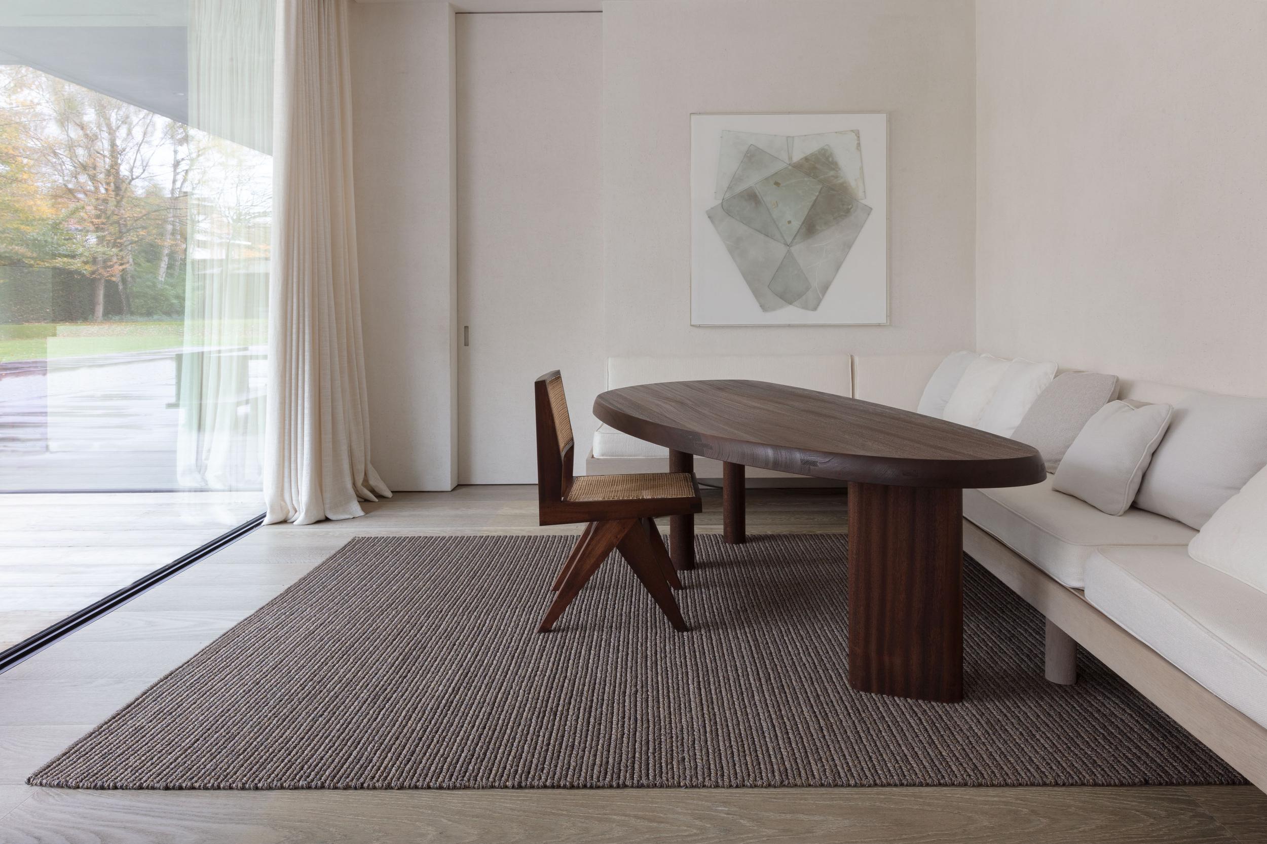 Schlafzimmer Teppich Nautilus Polar Night aus 100% Polypropylen, in der Farbe Polar Night | Homerugs - Raumansicht