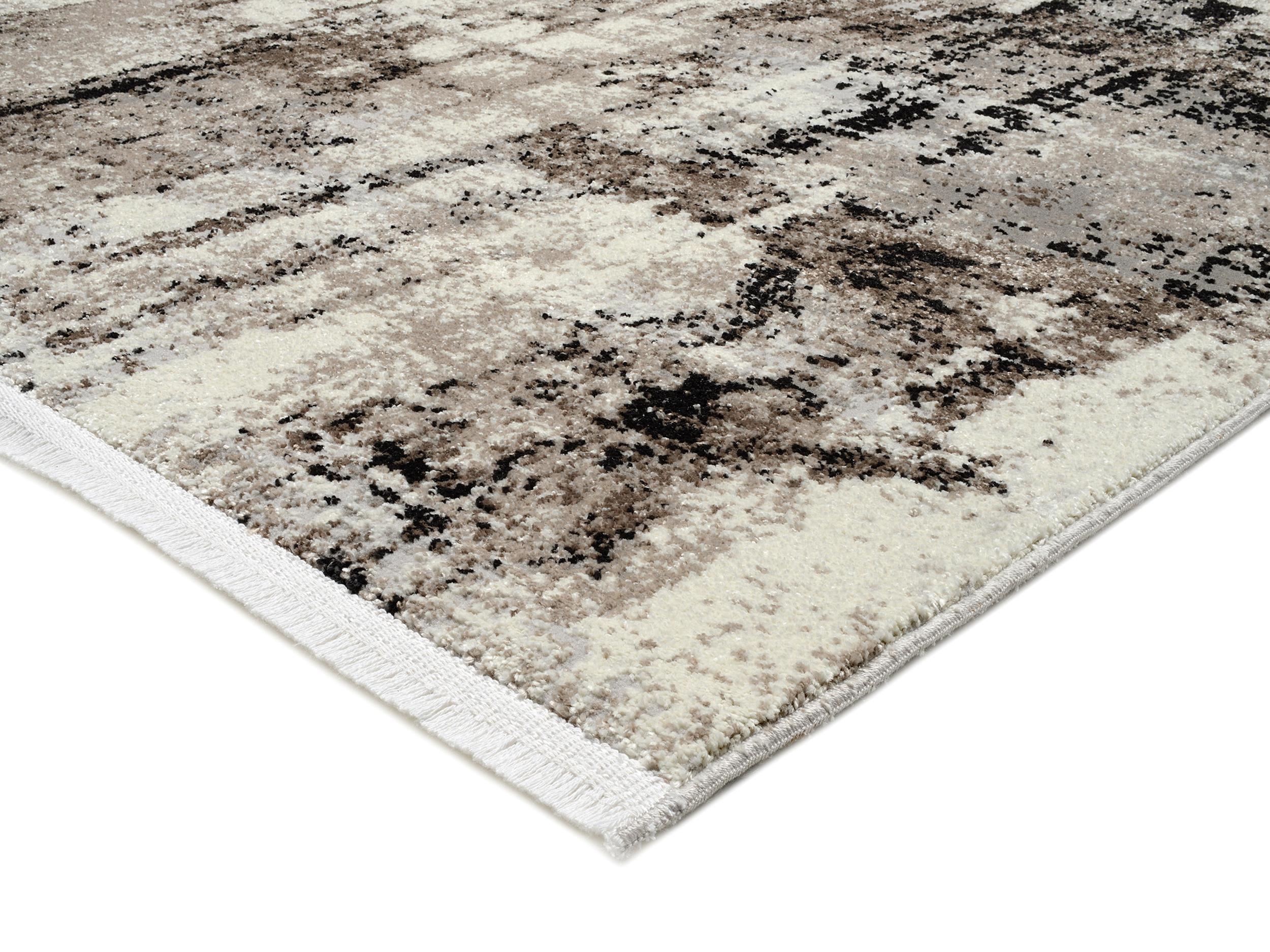 Teppich Light & Schadow 04 aus 75% Polypropylen, 25% Polyester, in der Farbe Beige-Braun | Homerugs - Draufsicht