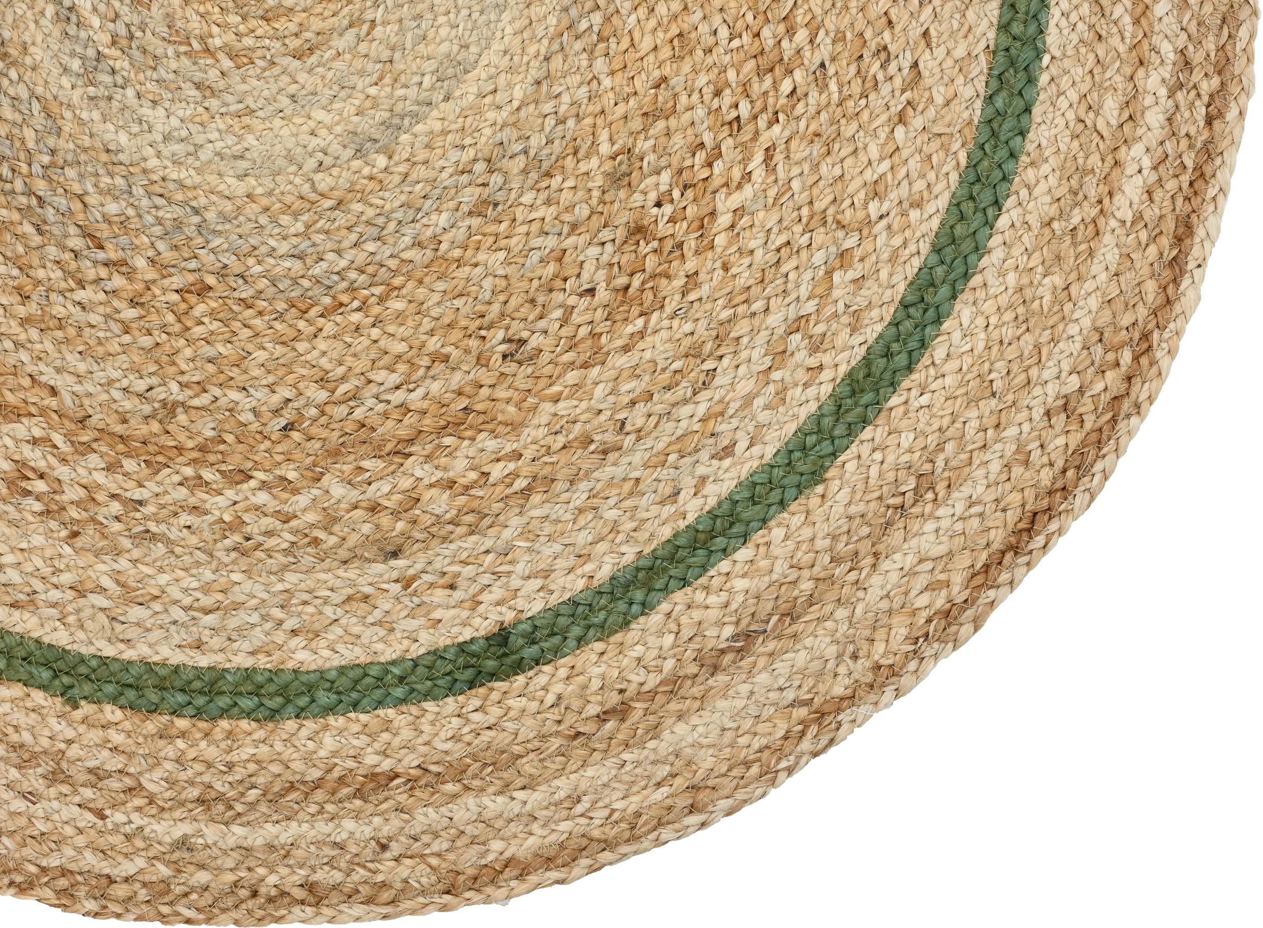 Flur / Korridor Teppich Jute-Teppich Aura Jute 1 Natur/Olive aus 100% Jute, in der Farbe Natur/Olive | Homerugs - Raumansicht