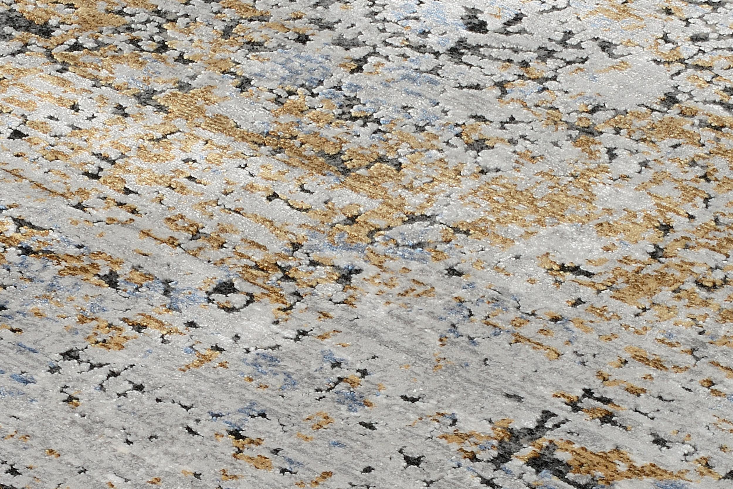 Wohnzimmer Teppich Impression Vera Grau-Multicolor aus 70% Viskose, 30% Polyacryl, in der Farbe Grau-Multicolor | Homerugs - Detailsicht (7)