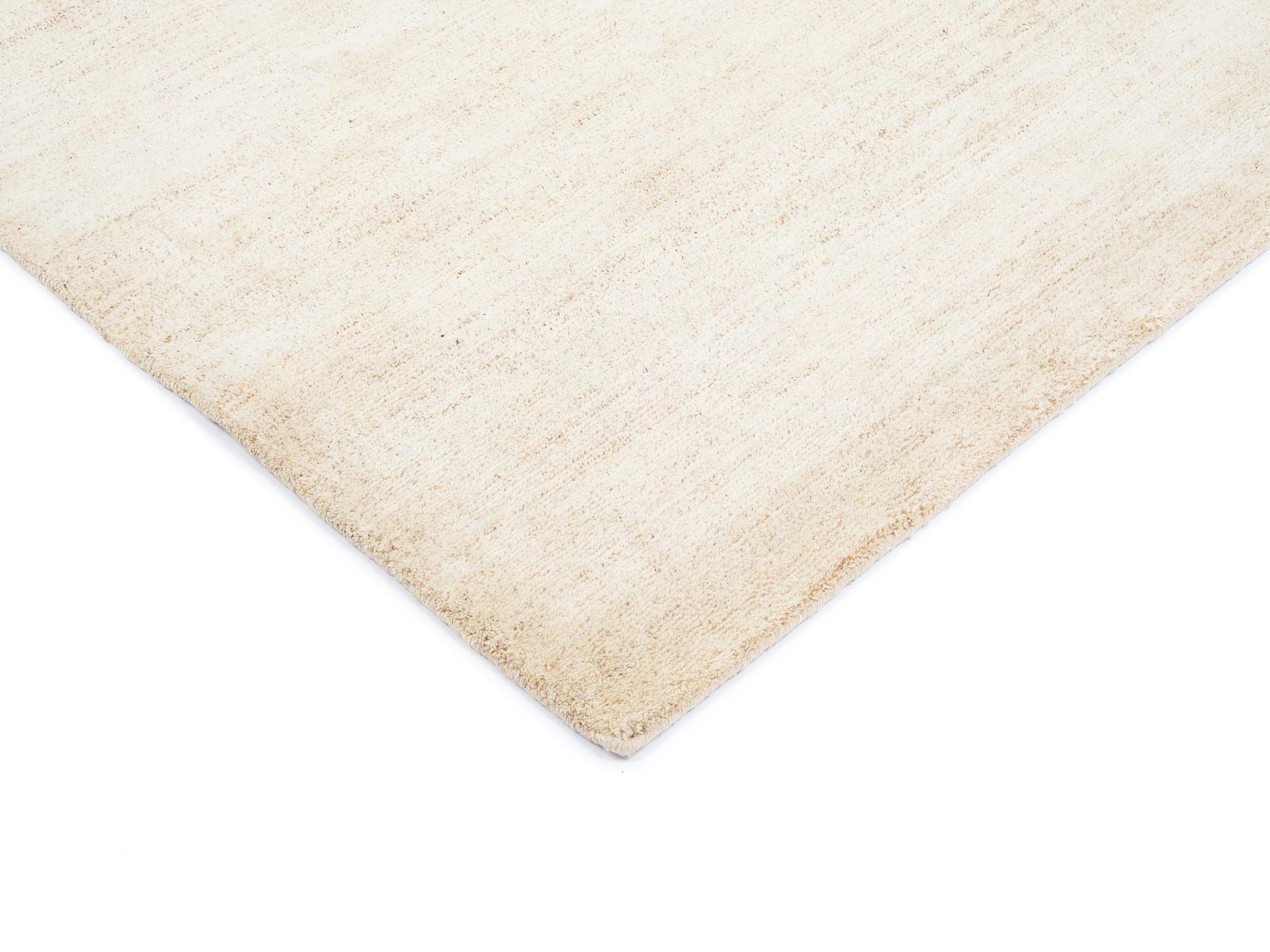 Wohnzimmer Teppich Mahakali Uni Hemp aus 60% Schurwolle, 40% Hanf, in der Farbe Hemp | Homerugs - Detailsicht (5)
