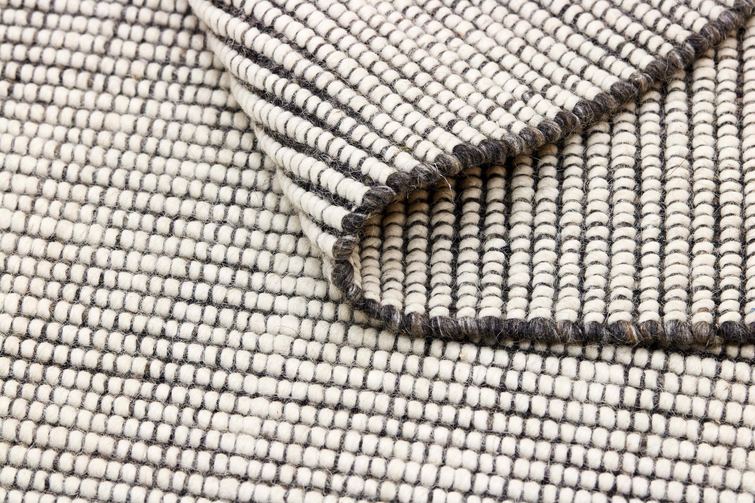 Teppich Nordic Flair 5971A, Steel Grey White aus Wolle, in Farbe/n Schwarz / Weiss | Homerugs - Detailsicht (5)