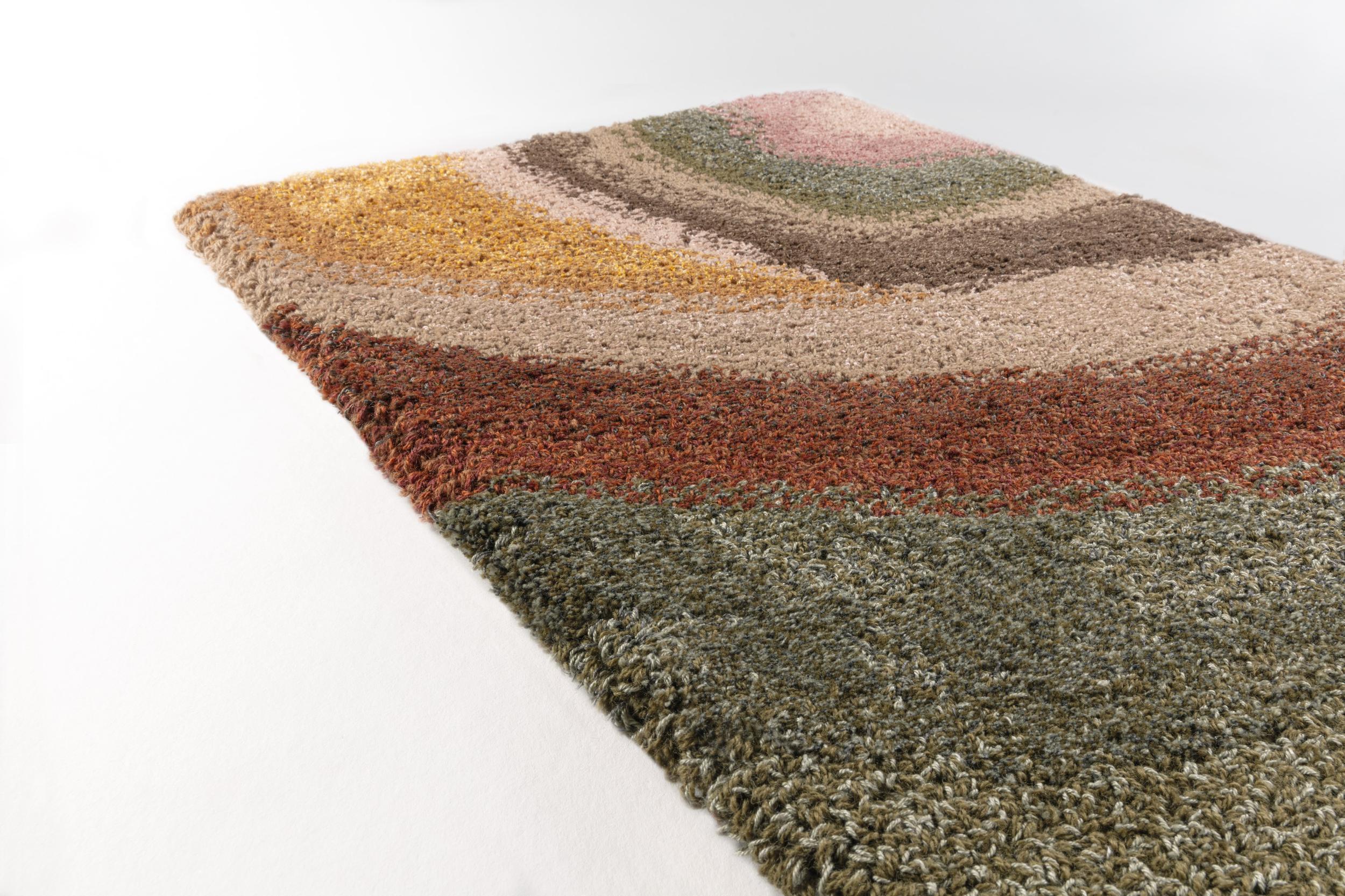 Wohnzimmer Teppich Mariposa Autumn Forest aus 70% Wolle, 26% Tencel, 4% Leinen, in der Farbe Autumn Forest | Homerugs - Detailsicht (4)