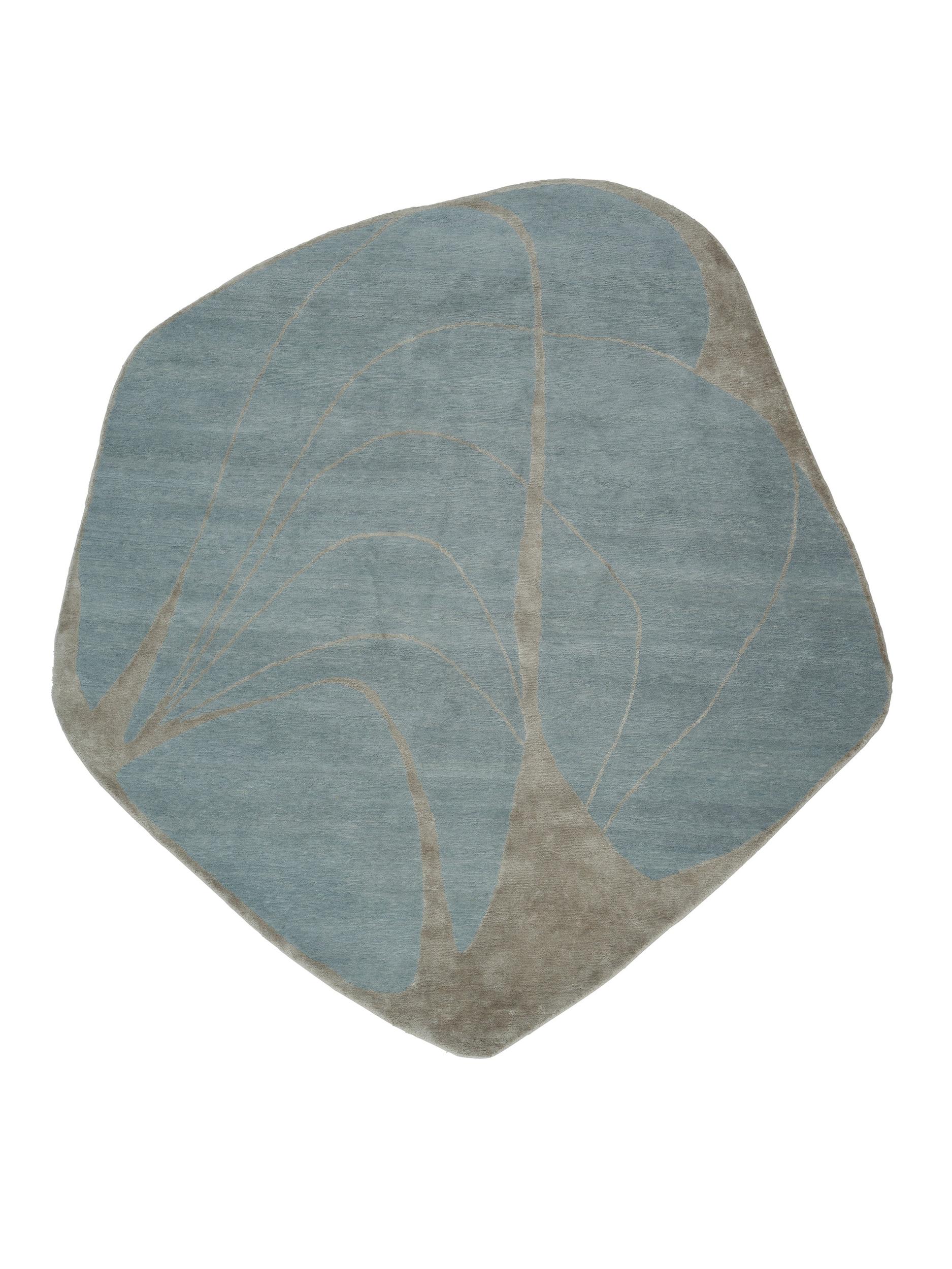 Schlafzimmer Teppich Oyster Tale Turquoise aus 100% PET, in der Farbe Turquoise | Homerugs - Draufsicht