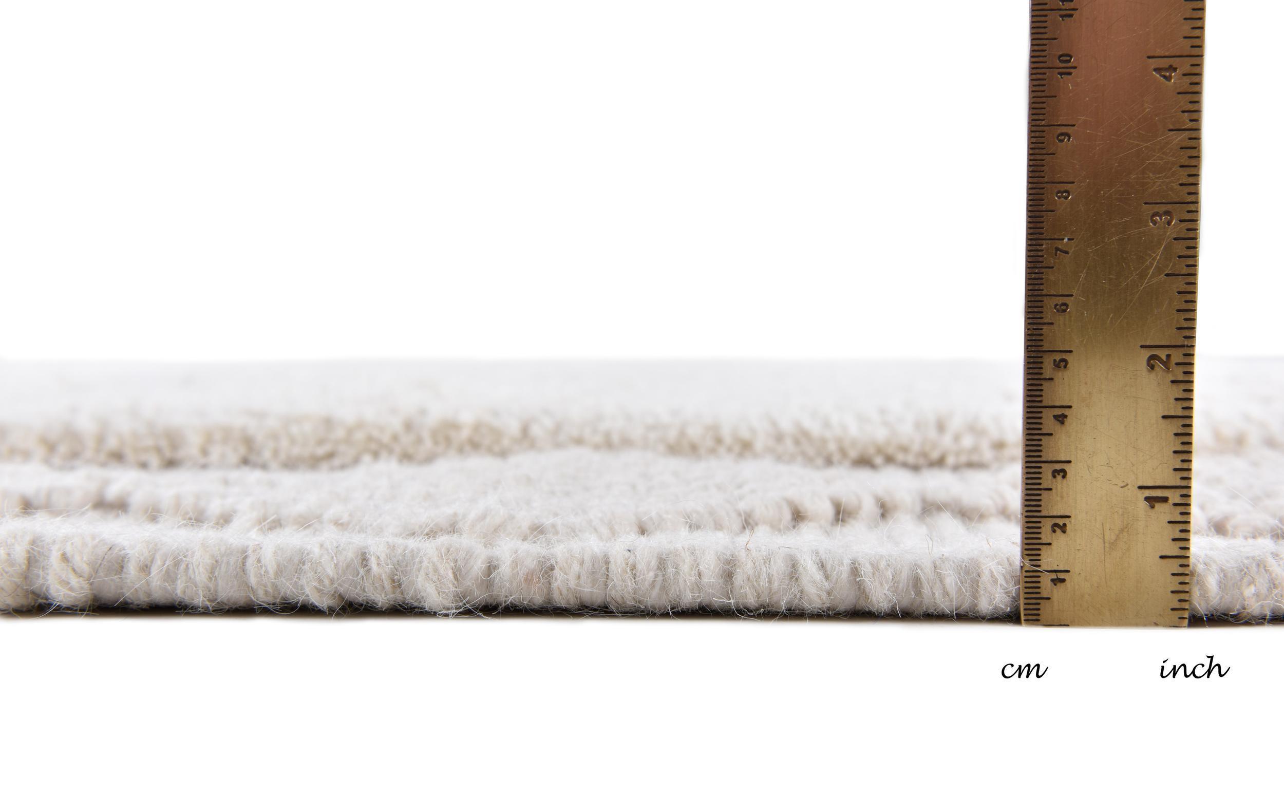 Wohnzimmer Teppich Bergen 630 100 Natural aus 100% Schurwolle, in der Farbe Natural | Homerugs - Draufsicht