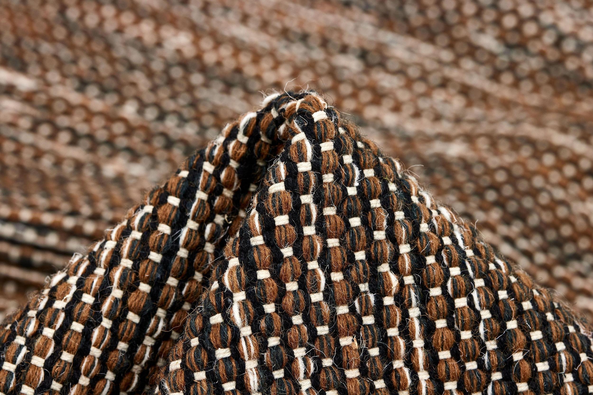 Teppich Atlas WD-170191, Brown White aus Wolle, in der Farbe Black | Homerugs - Detailsicht (8)