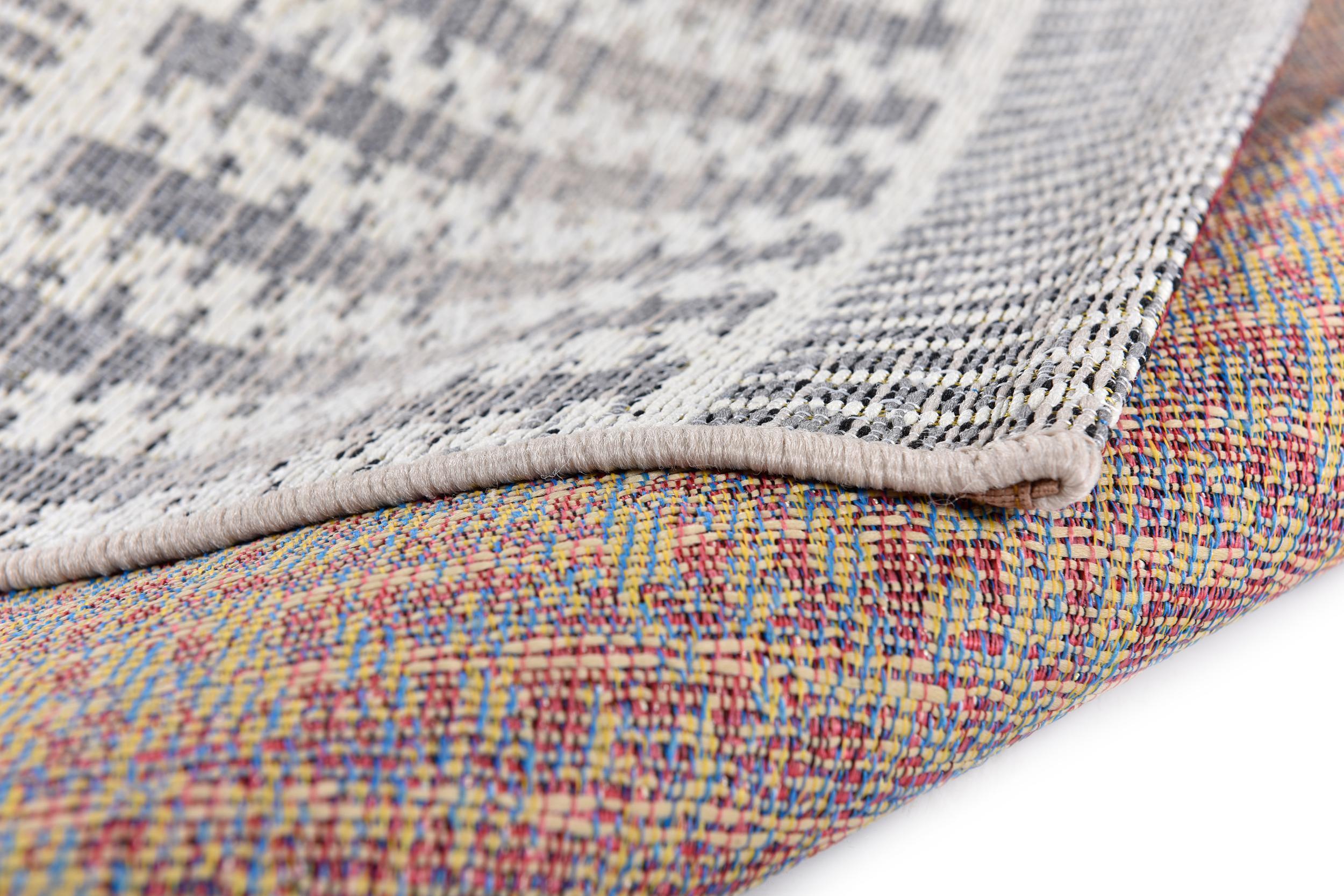 Outdoor rug Funky Outdoor Geometric 550 Beige, 76% Polypropylene, 24% Polyester, in colour Beige | Homerugs - Detail View (7)