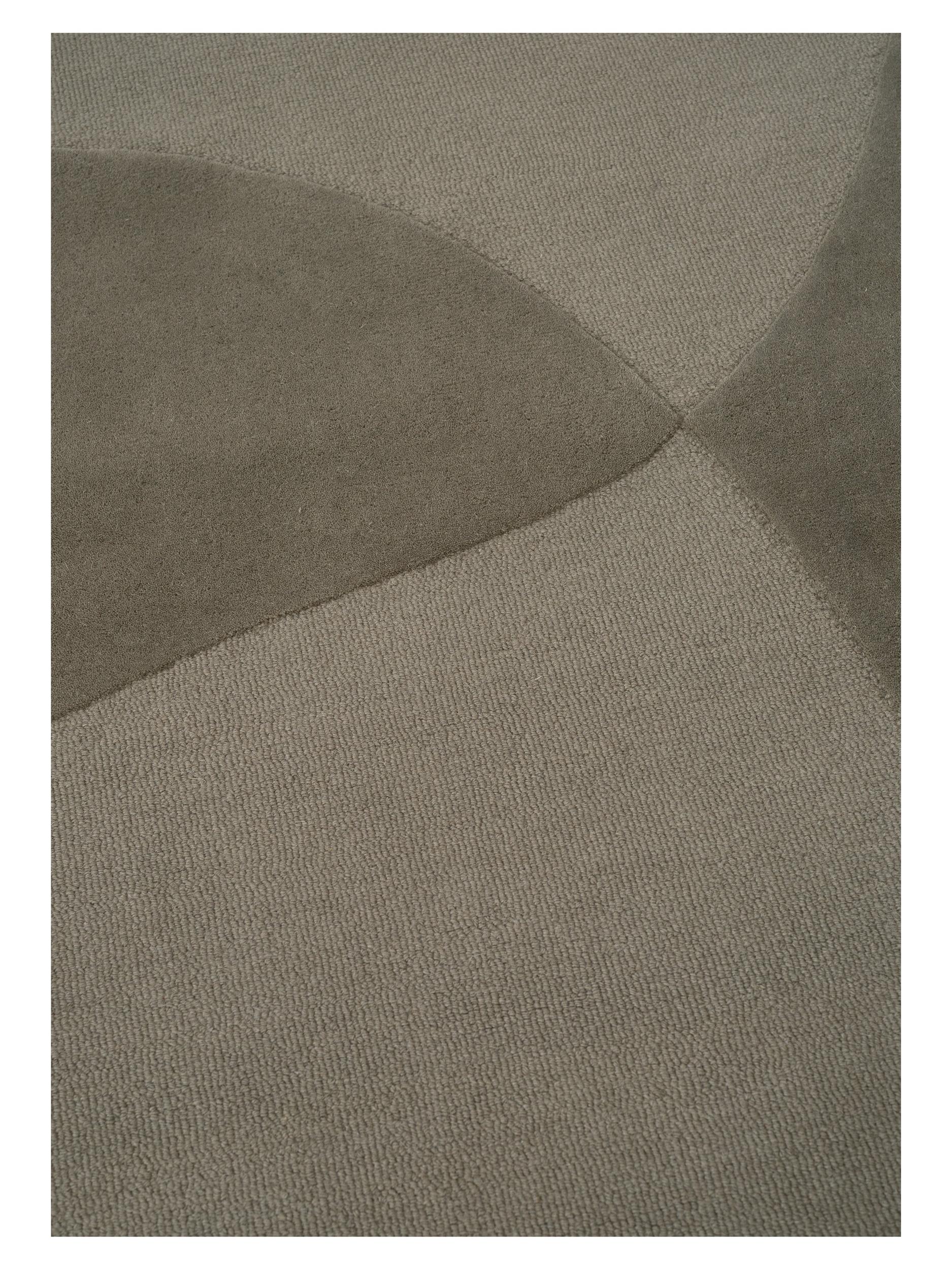 Wohnzimmer Teppich Split Plains Beige aus 95% Wolle, 5% Baumwolle, in der Farbe Beige | Homerugs - Raumansicht