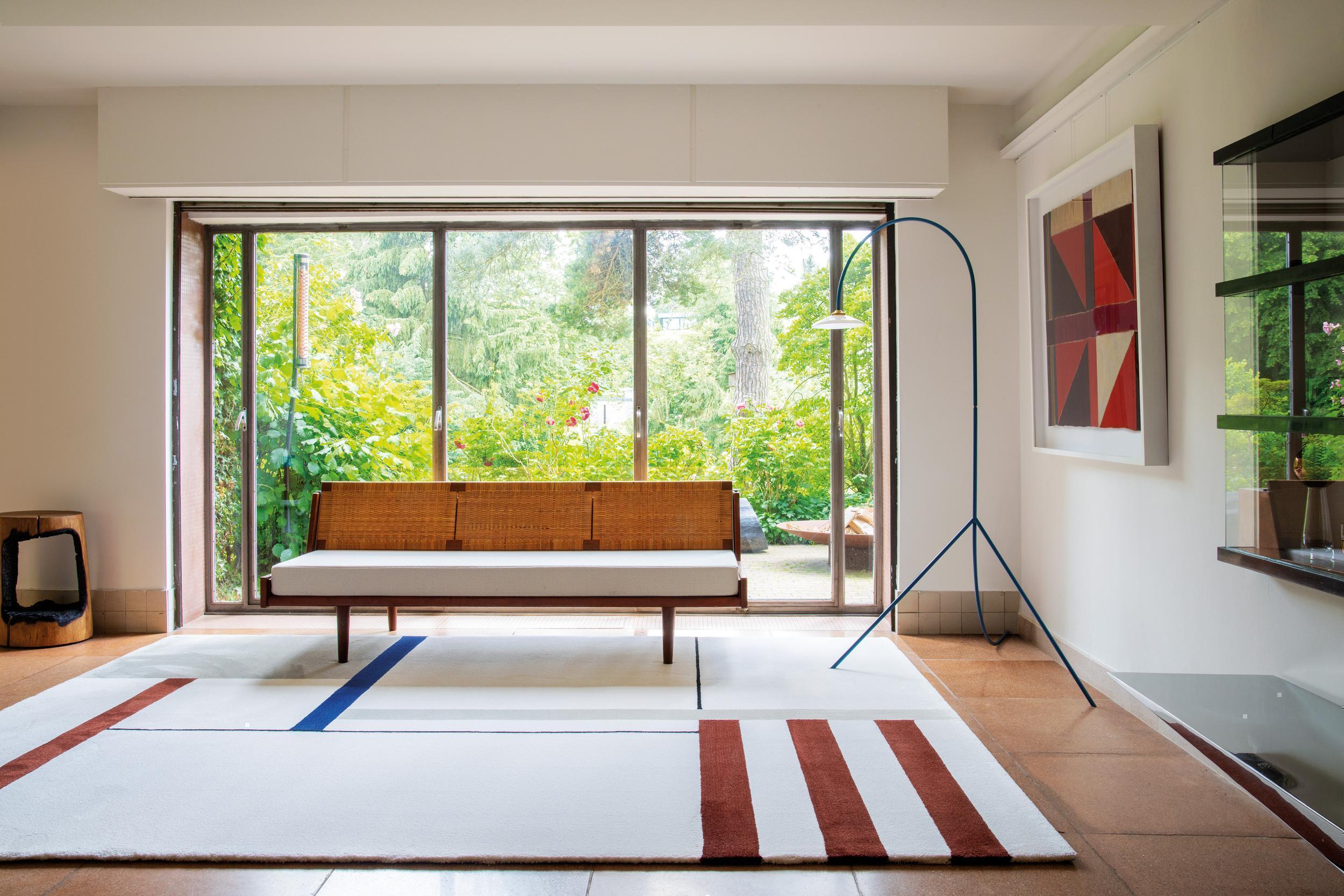 Schlafzimmer Teppich Bauhaus Pure Wool Lines 92 aus 100% Wolle, in der Farbe Lines 92 | Homerugs - Raumansicht