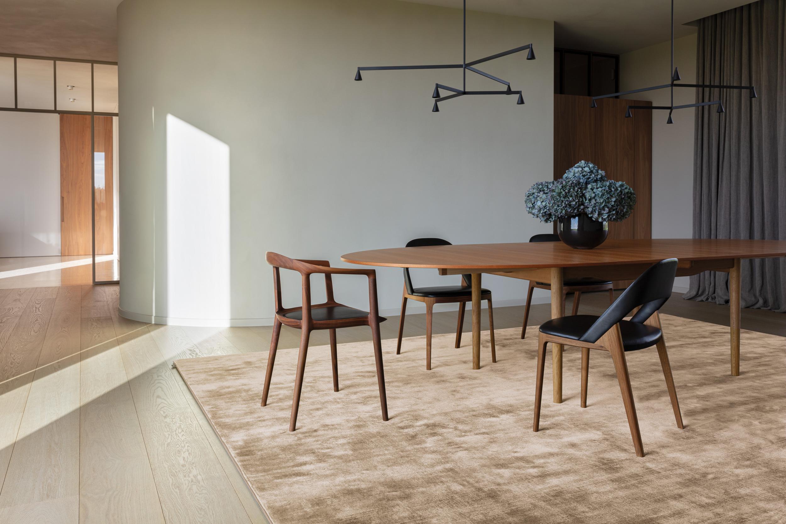 Wohnzimmer Teppich Vintage Desert aus 100% Tencel, in der Farbe Desert | Homerugs - Raumansicht