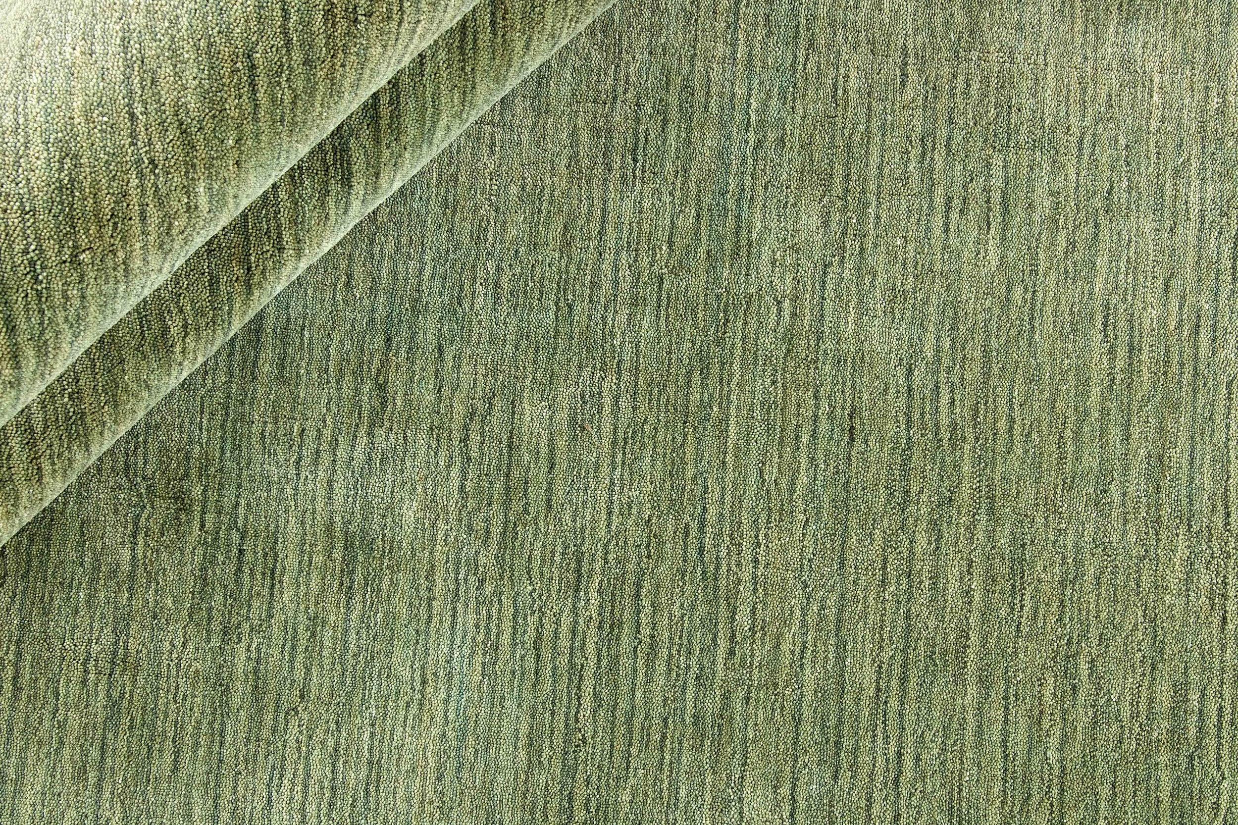 Teppich Panorama Uni HLC200126, Green aus Wolle, in der Farbe Green | Homerugs - Detailsicht (3)