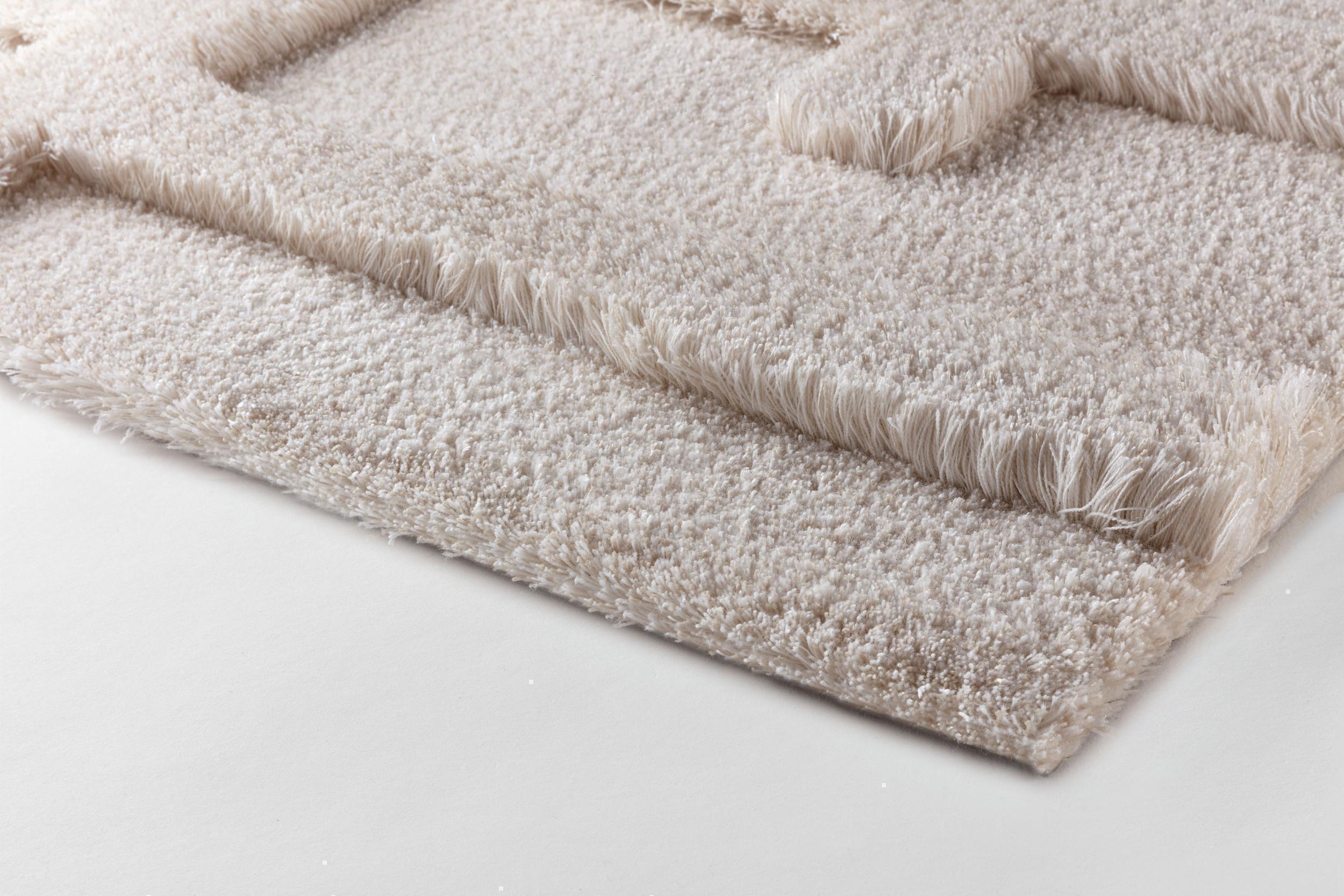 Living room rug Cosmic Grado Birch, 56.4% Wool, 25% Tencel, 18.6% Linen, in colour Birch | Homerugs - Detail View (3)