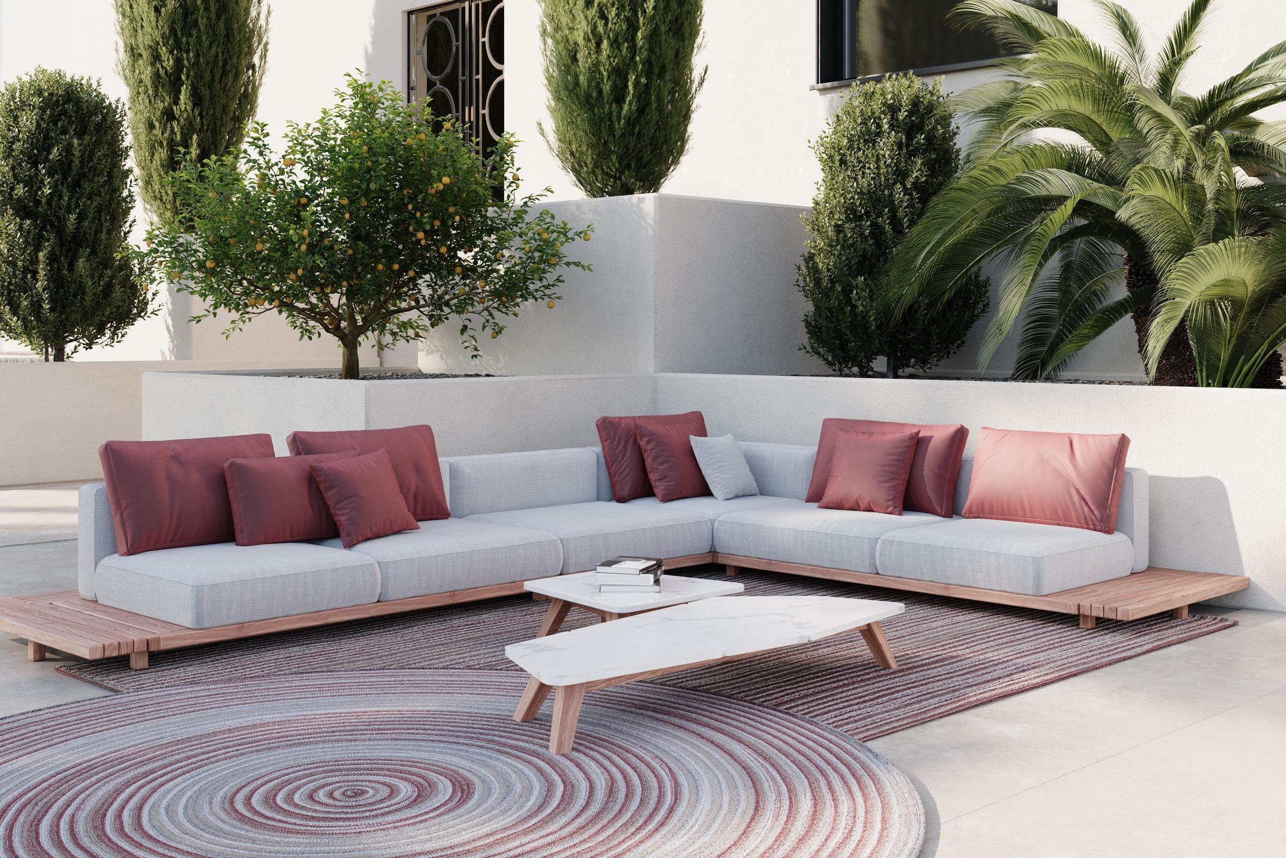 Outdoor Teppich Levante Indian Summer aus 100% Polypropylen, in der Farbe Indian Summer | Homerugs - Detailsicht (4)