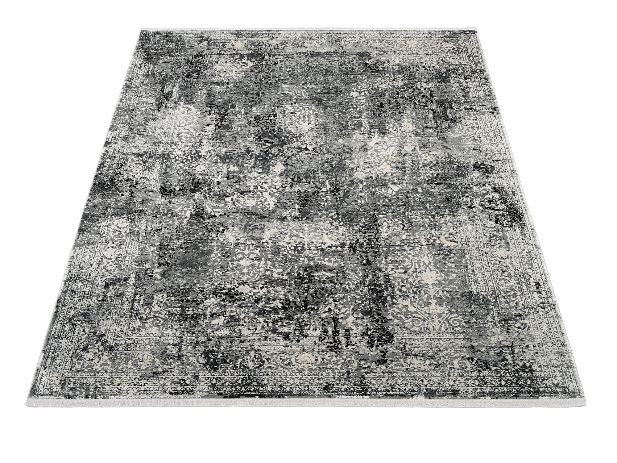 Teppich Impress 04 Dk.Grau aus 70% Viskose, 30% Polyacryl, in der Farbe Dk.Grau | Homerugs - Detailsicht (3)