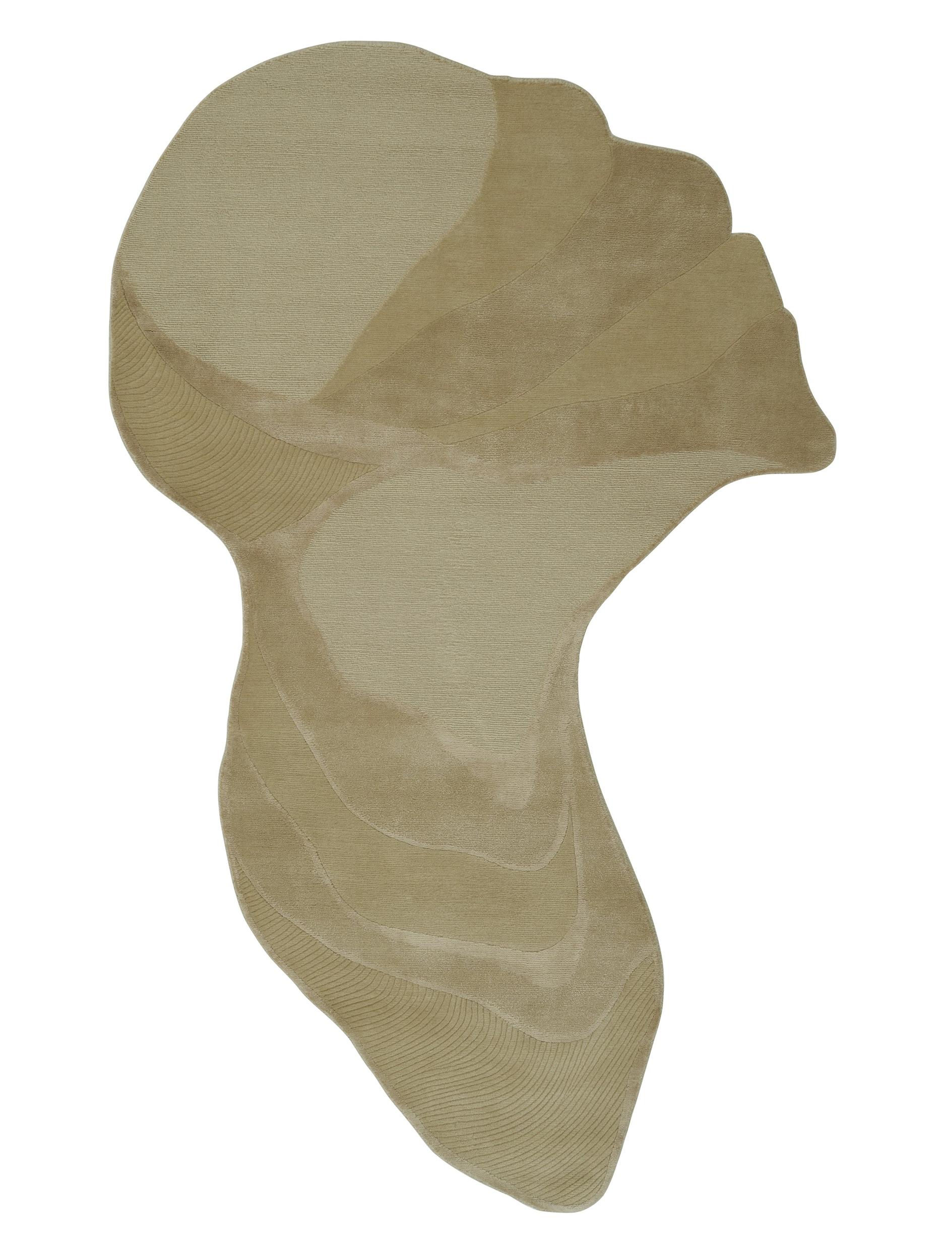 Wohnzimmer Teppich Mythical Cone Yellow aus 75% Wolle, 25% Viskose, in der Farbe Yellow | Homerugs - Draufsicht